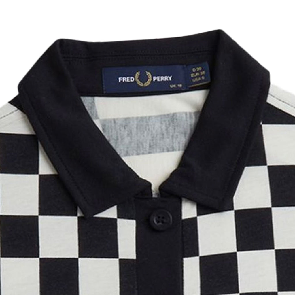 Chequerboard Polo Shirt - Black
