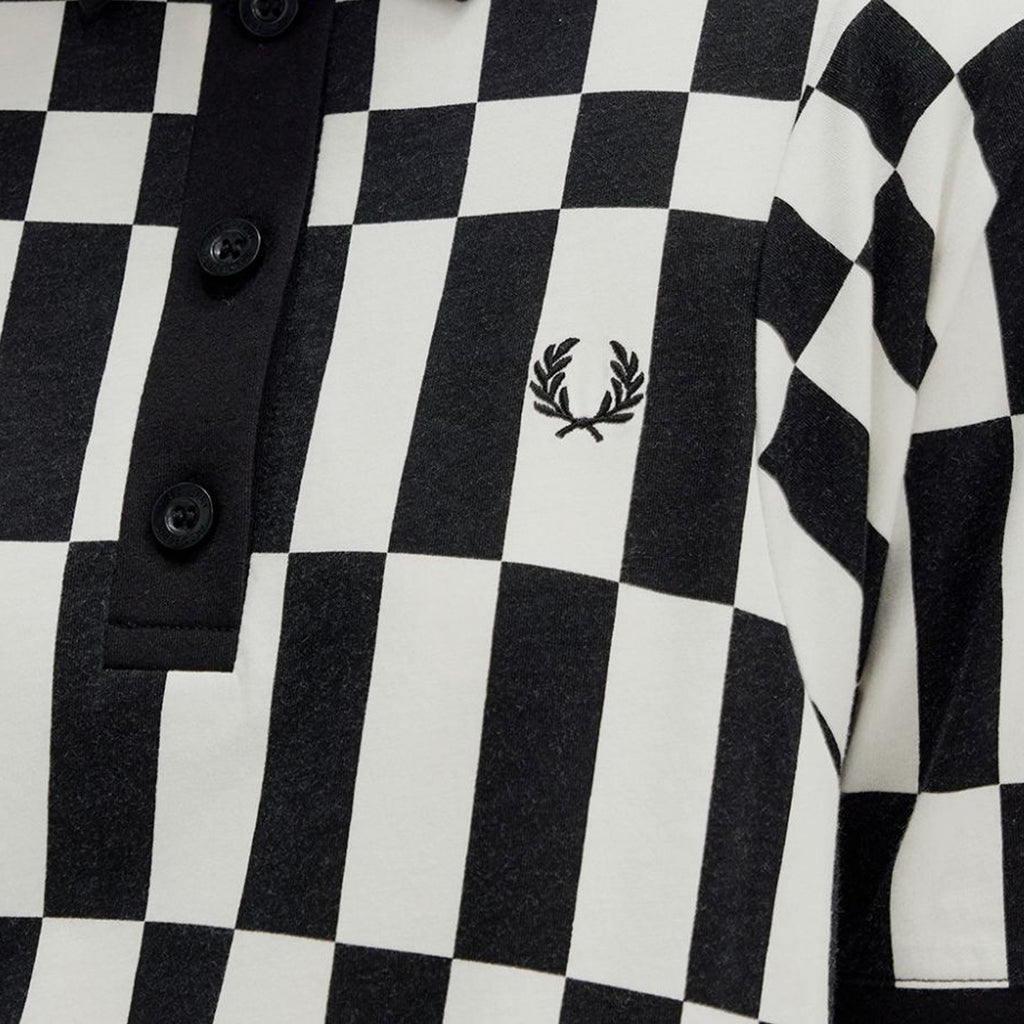 Chequerboard Polo Shirt - Black