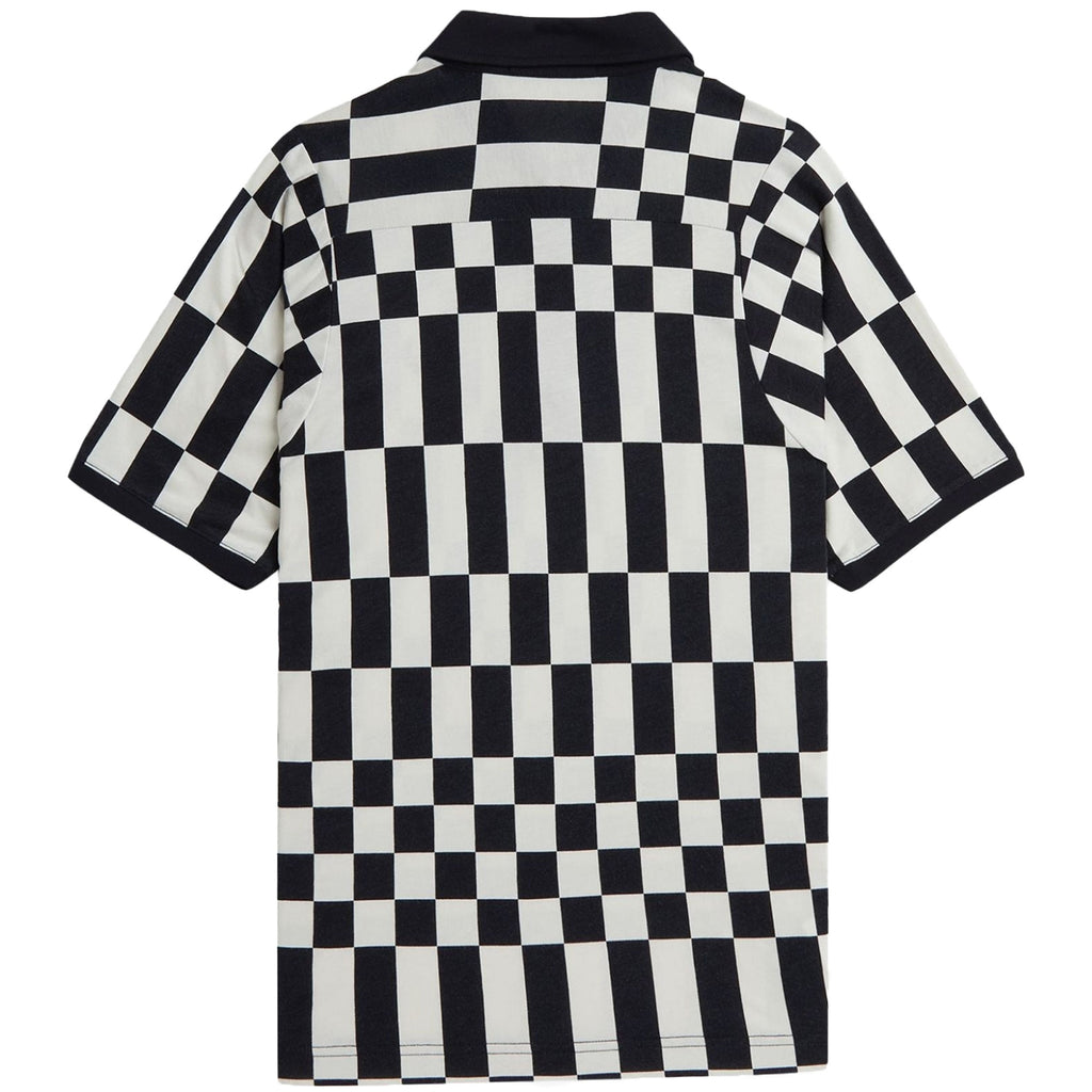 Chequerboard Polo Shirt - Black