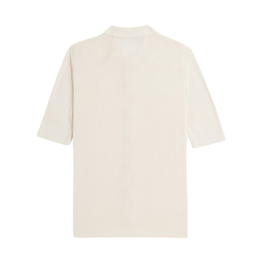 Fred Perry Womens Ribbed Knitted Shirt - Ecru