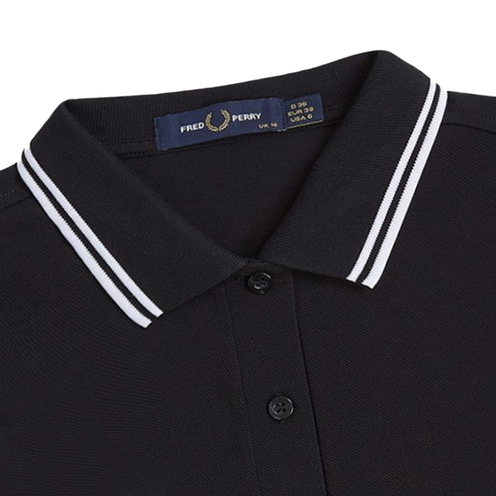 Fred Perry Womens Twin Tipped Polo Shirt - Navy and White