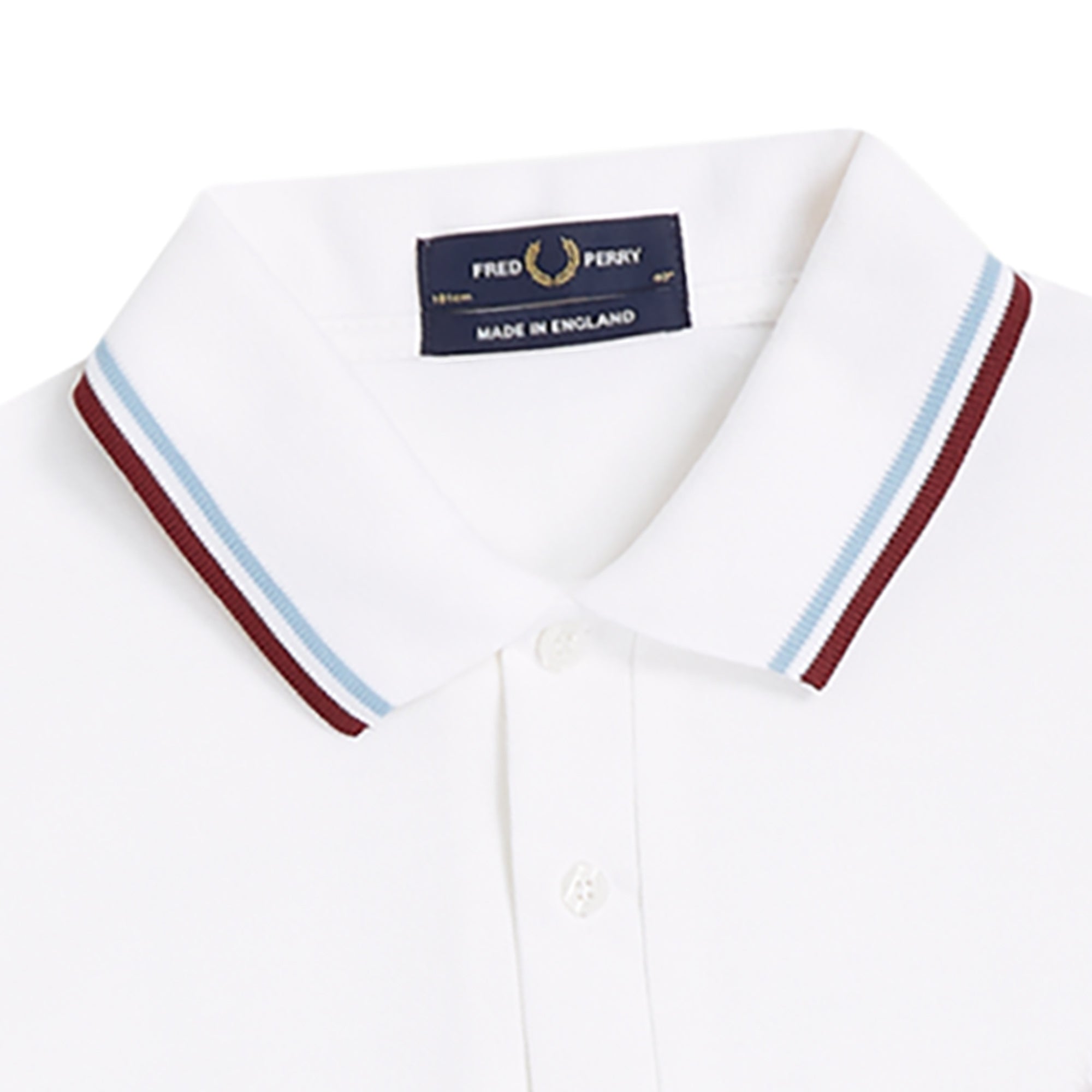 Fred Perry G12 Twin Tipped Polo Shirt - White/Ice