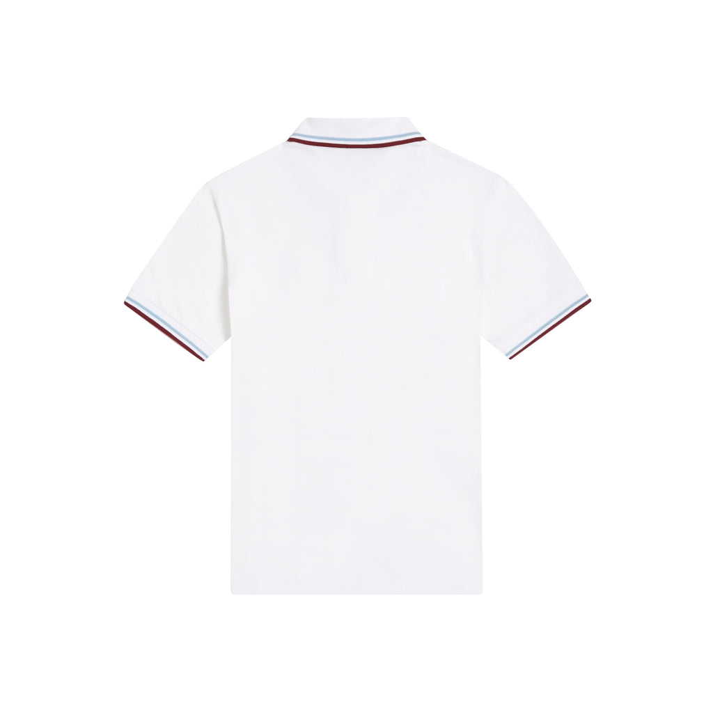 Fred Perry G12 Twin Tipped Polo Shirt - White/Ice