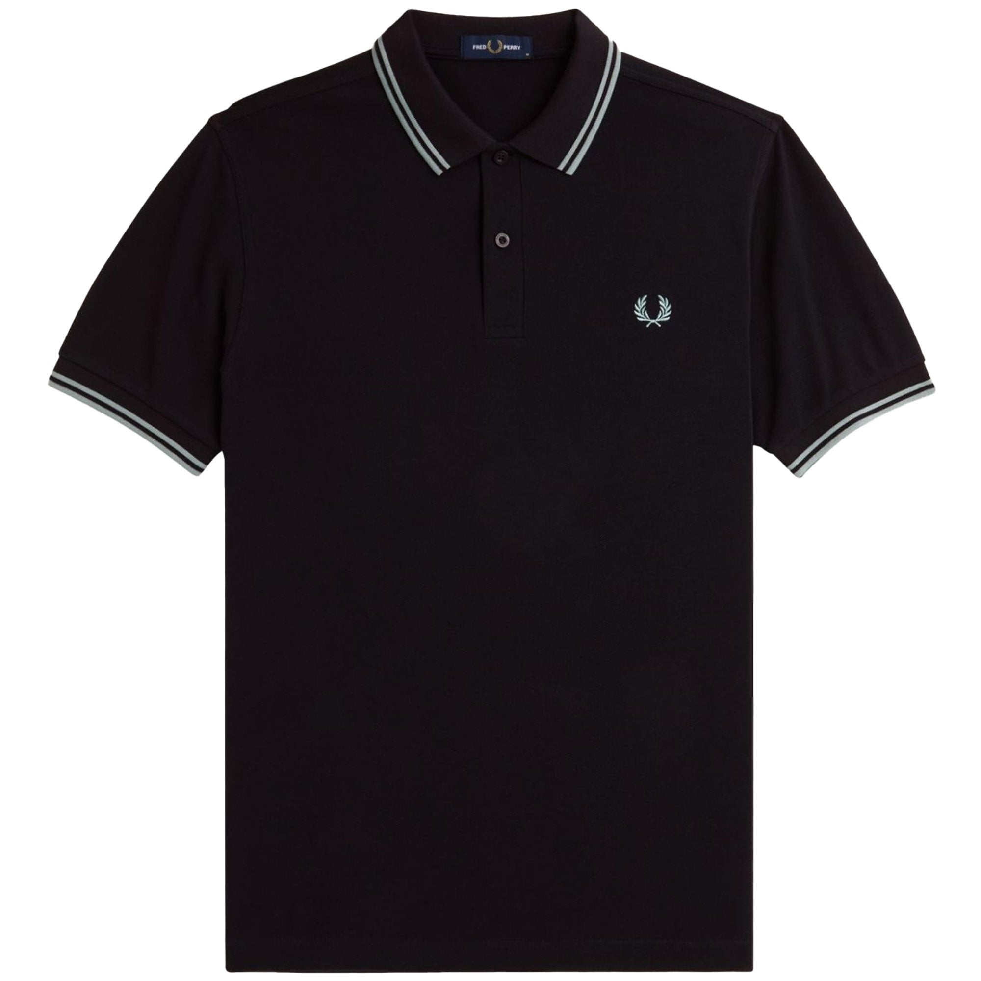Fred Perry M3600 Twin Tipped Polo Shirt - Navy and Silver Blue