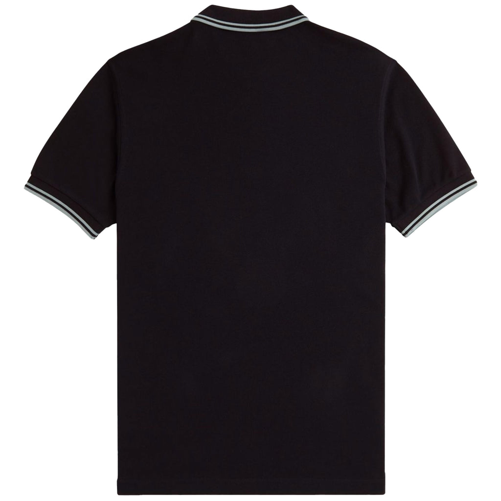 Fred Perry M3600 Twin Tipped Polo Shirt - Navy and Silver Blue