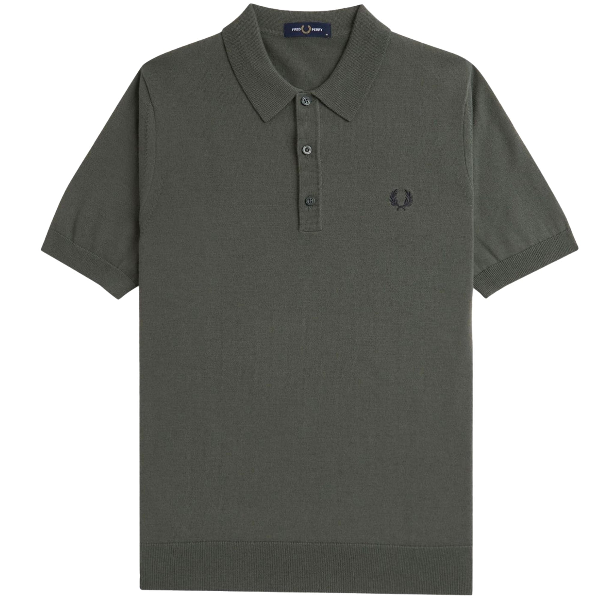Fred Perry K7623 Classic Knitted Shirt - Field Green