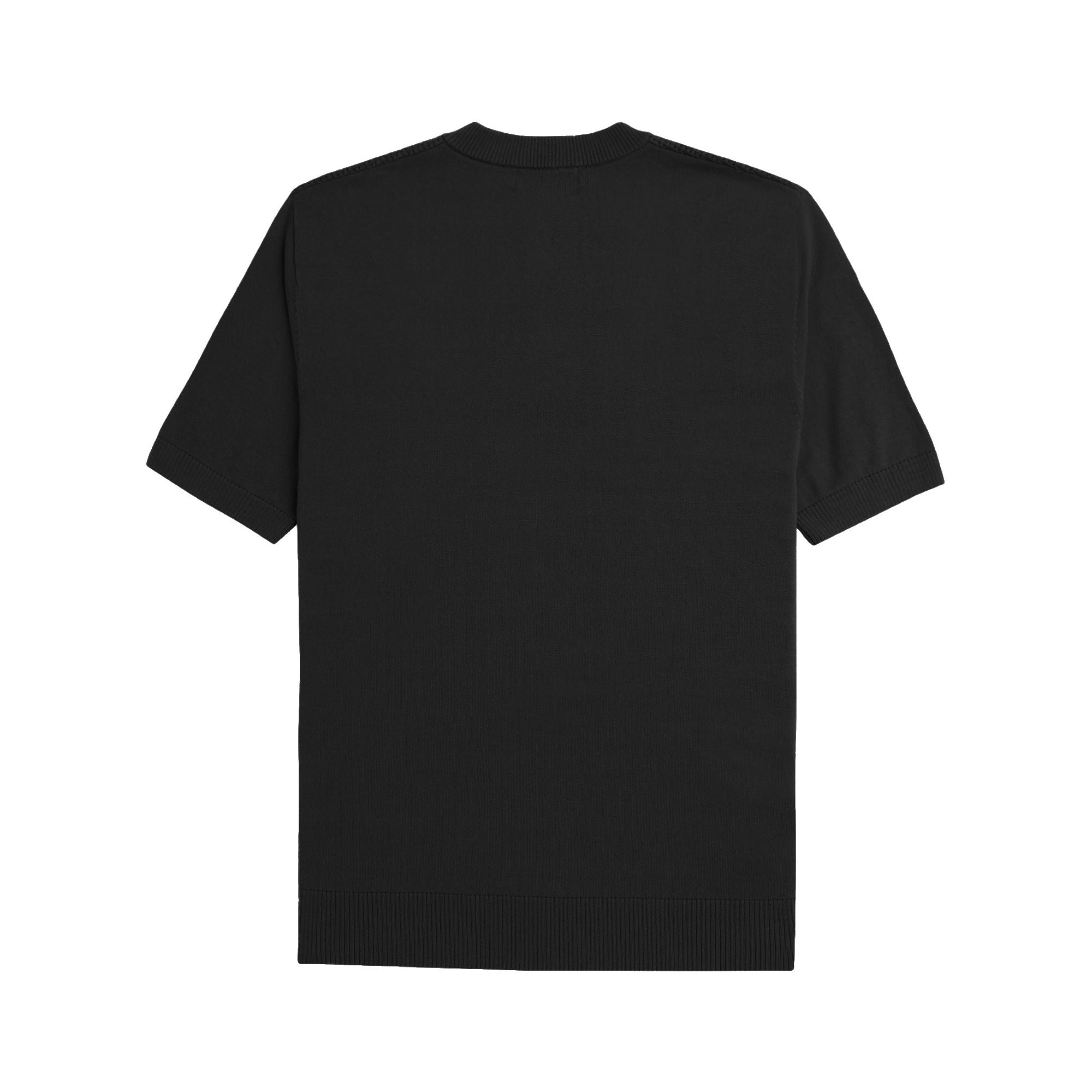 Fred Perry Waffle Stitch Henley Shirt - Black