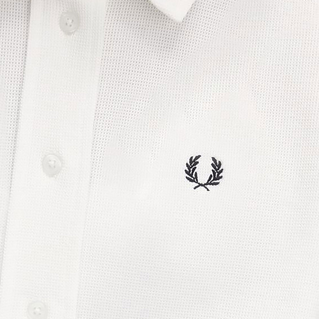 Fred Perry Waffle Jersey Shirt Dress - Snow White