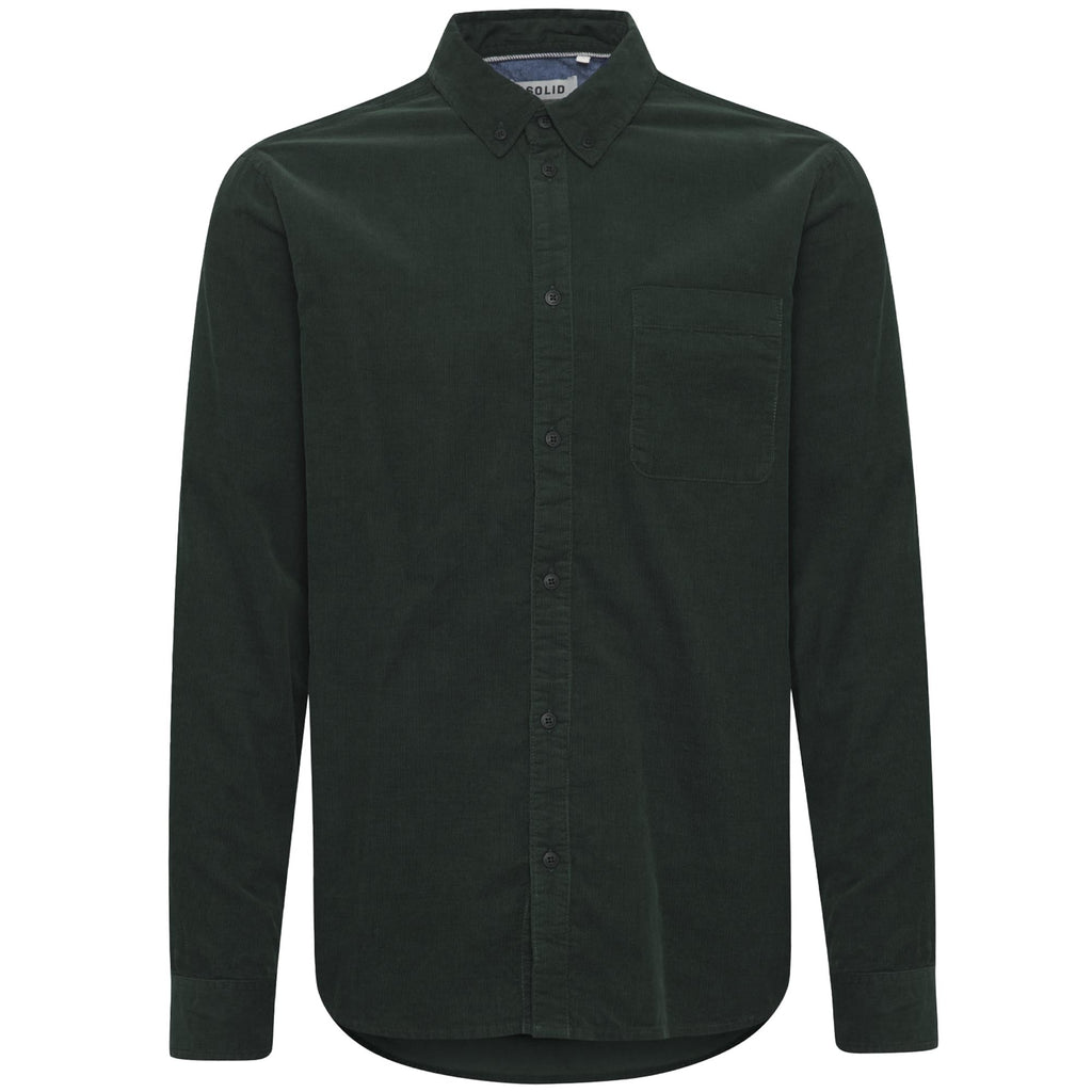 Juan Corduroy Shirt - Deep Forest Green