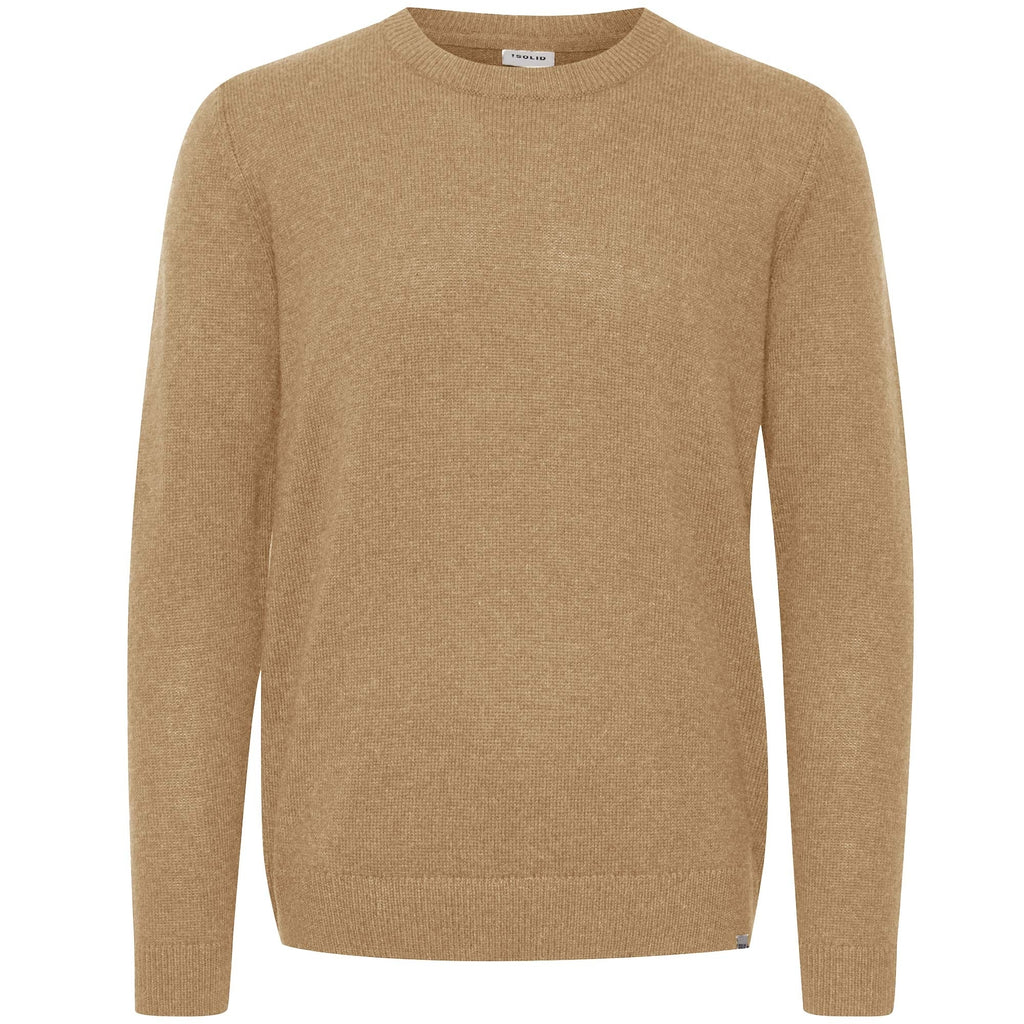 Solid Clothing Dyllon Pullover Jumper - Starfish Beige