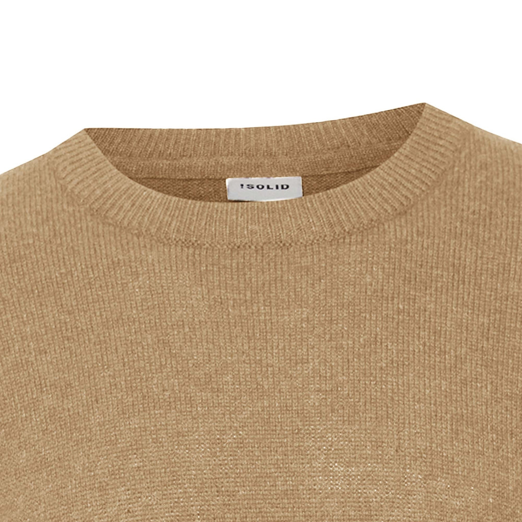 Solid Clothing Dyllon Pullover Jumper - Starfish Beige