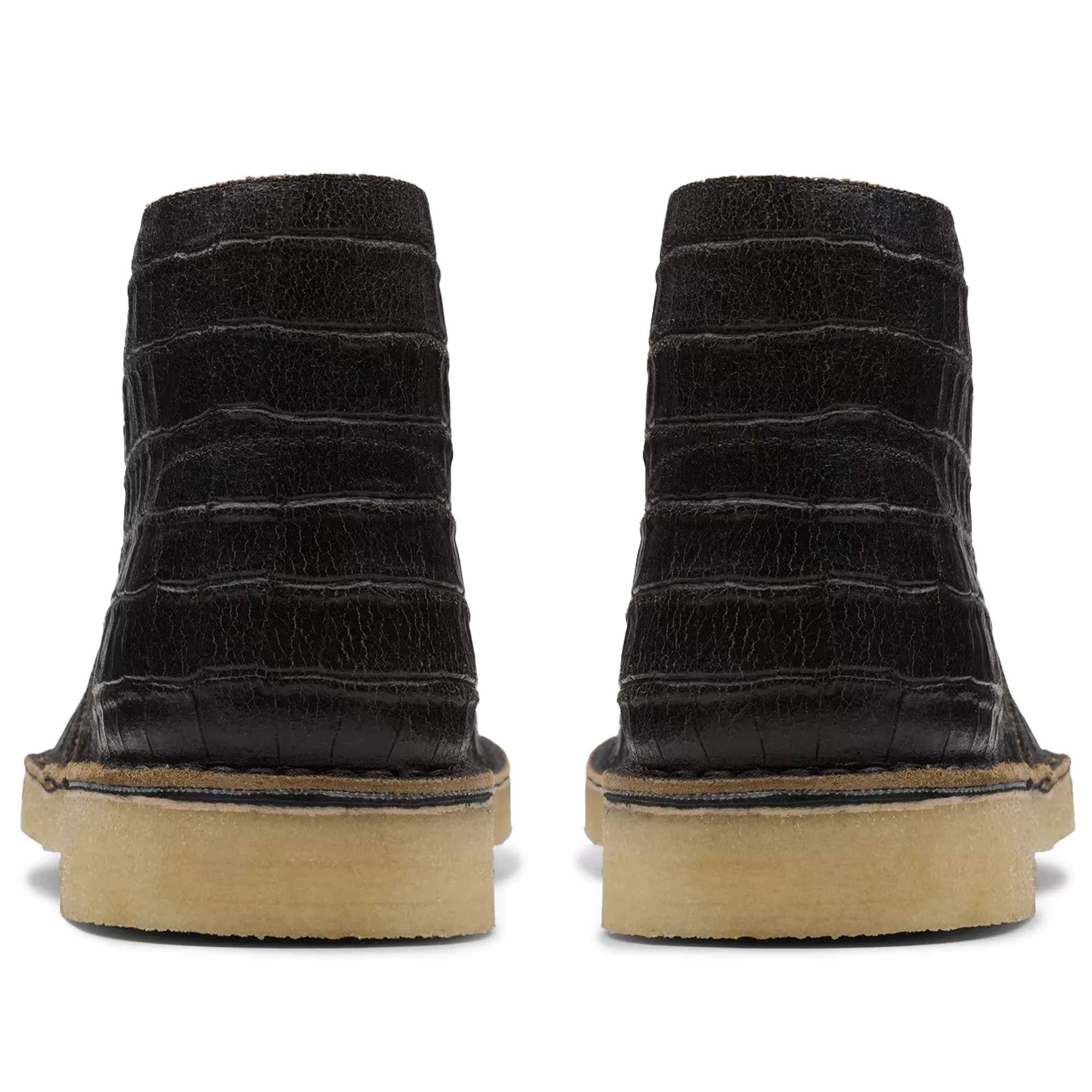Clarks Originals Desert Boot - Black Crocodile Distress – Stuarts