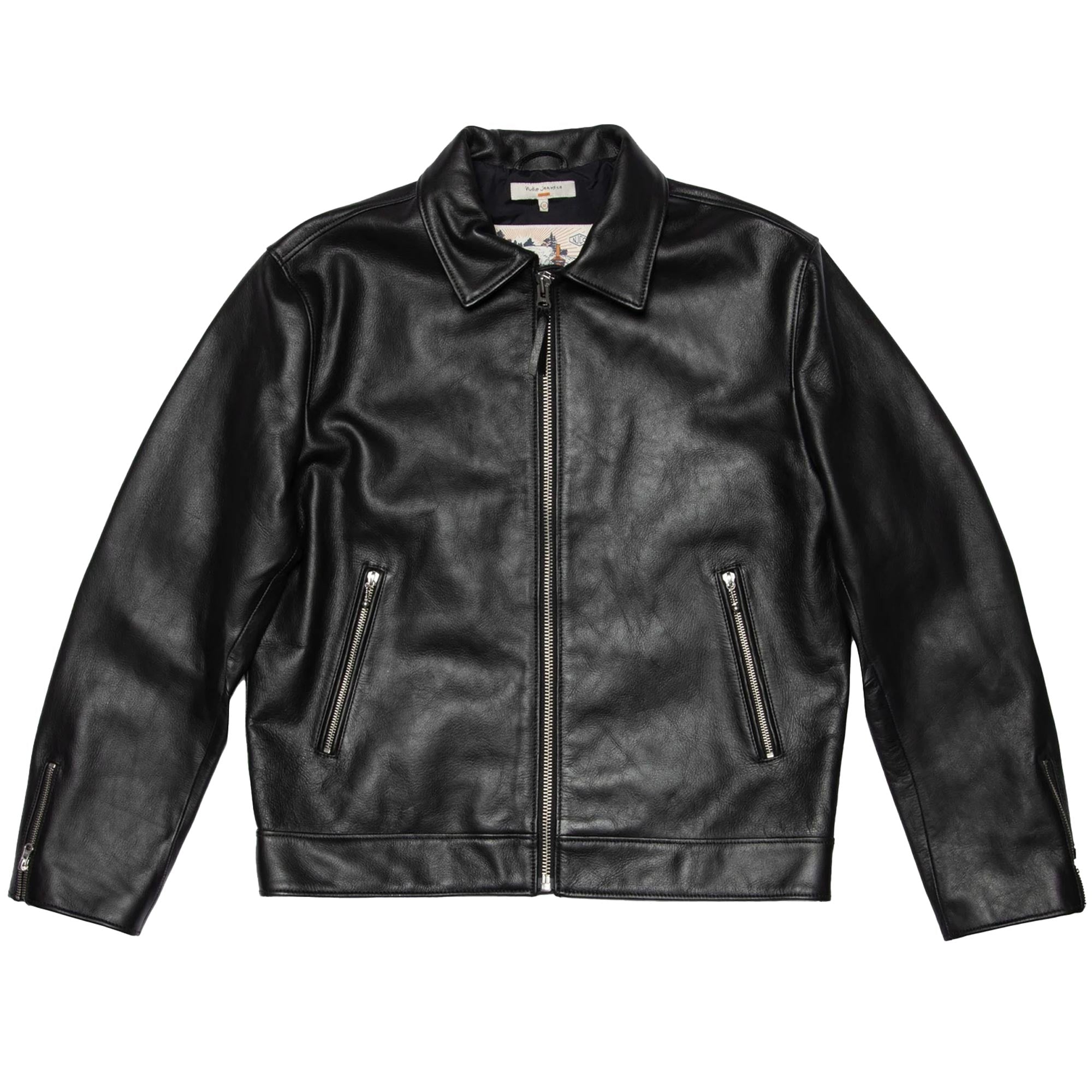 Nudie Jeans Eddy Rider Leather Jacket - Black 160930 – Stuarts London