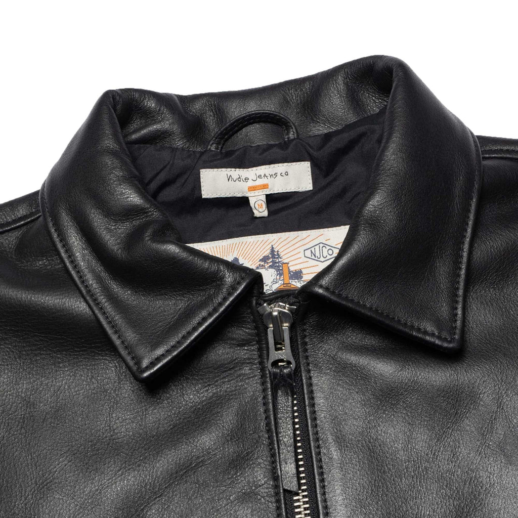 Eddy Rider Leather Jacket - Black