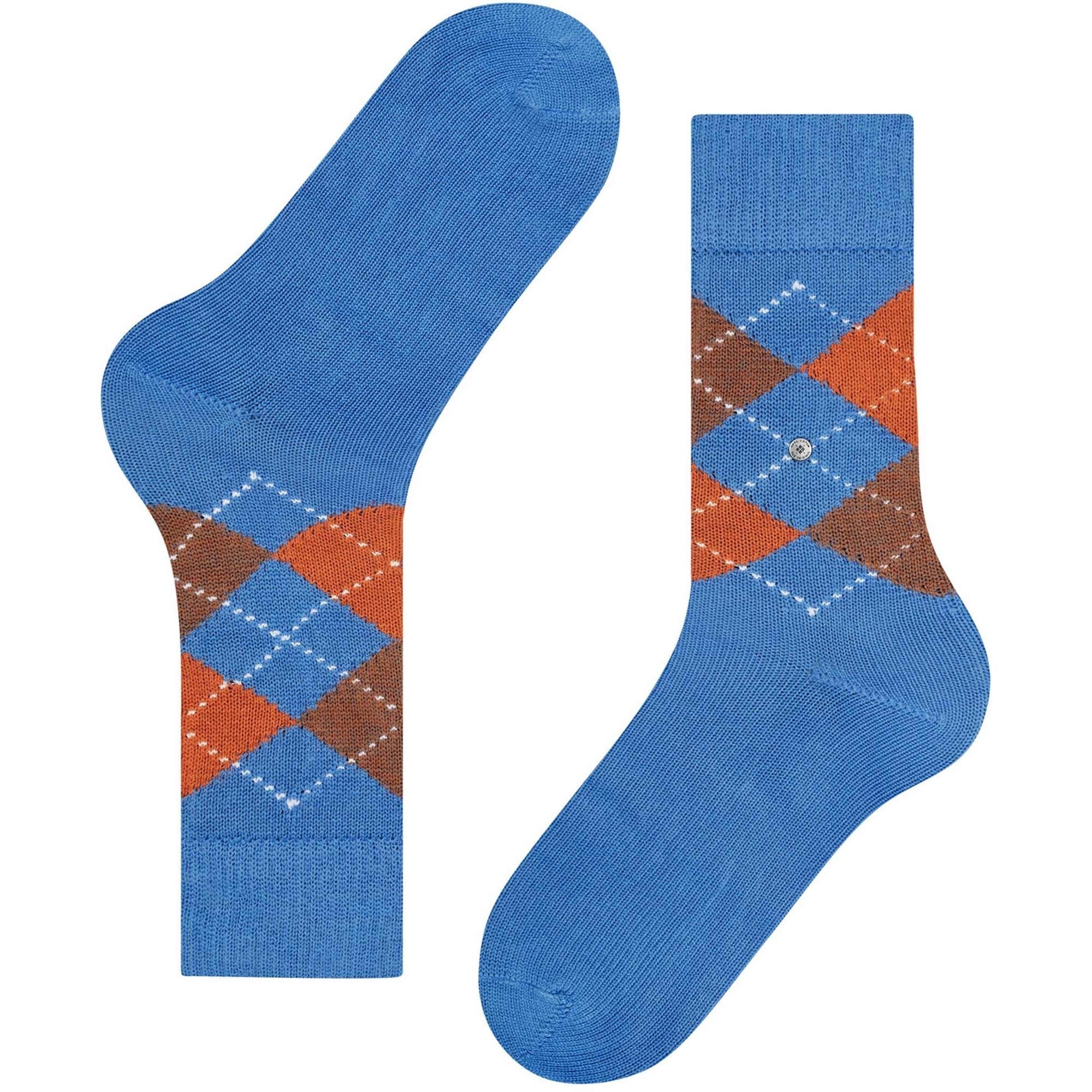 Burlington Socks Preston Socks - Blue and Orange