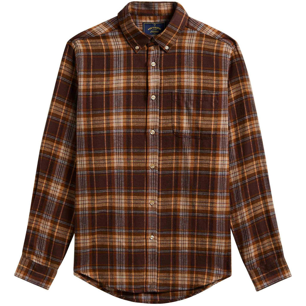 Portuguese Flannel Apollo Shirt - Brown