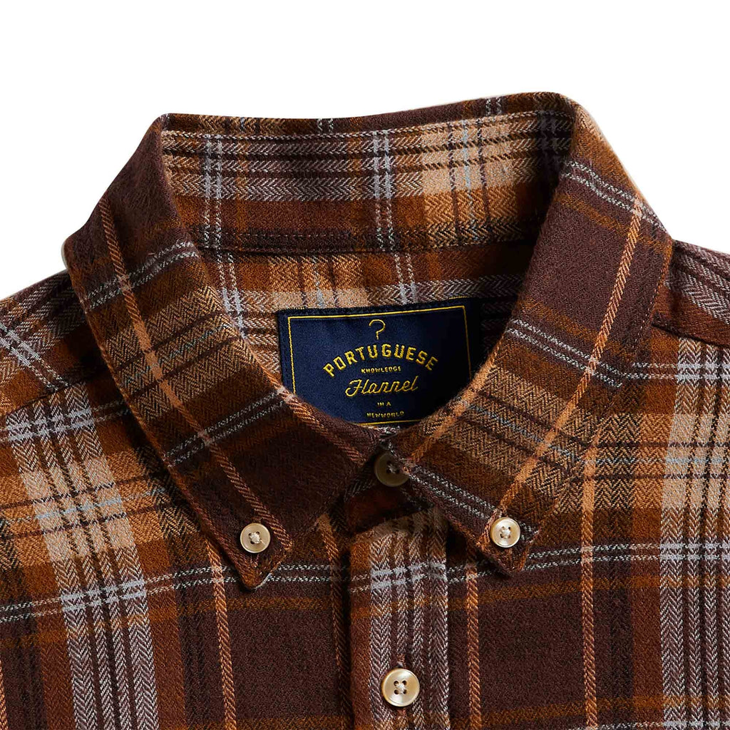 Portuguese Flannel Apollo Shirt - Brown