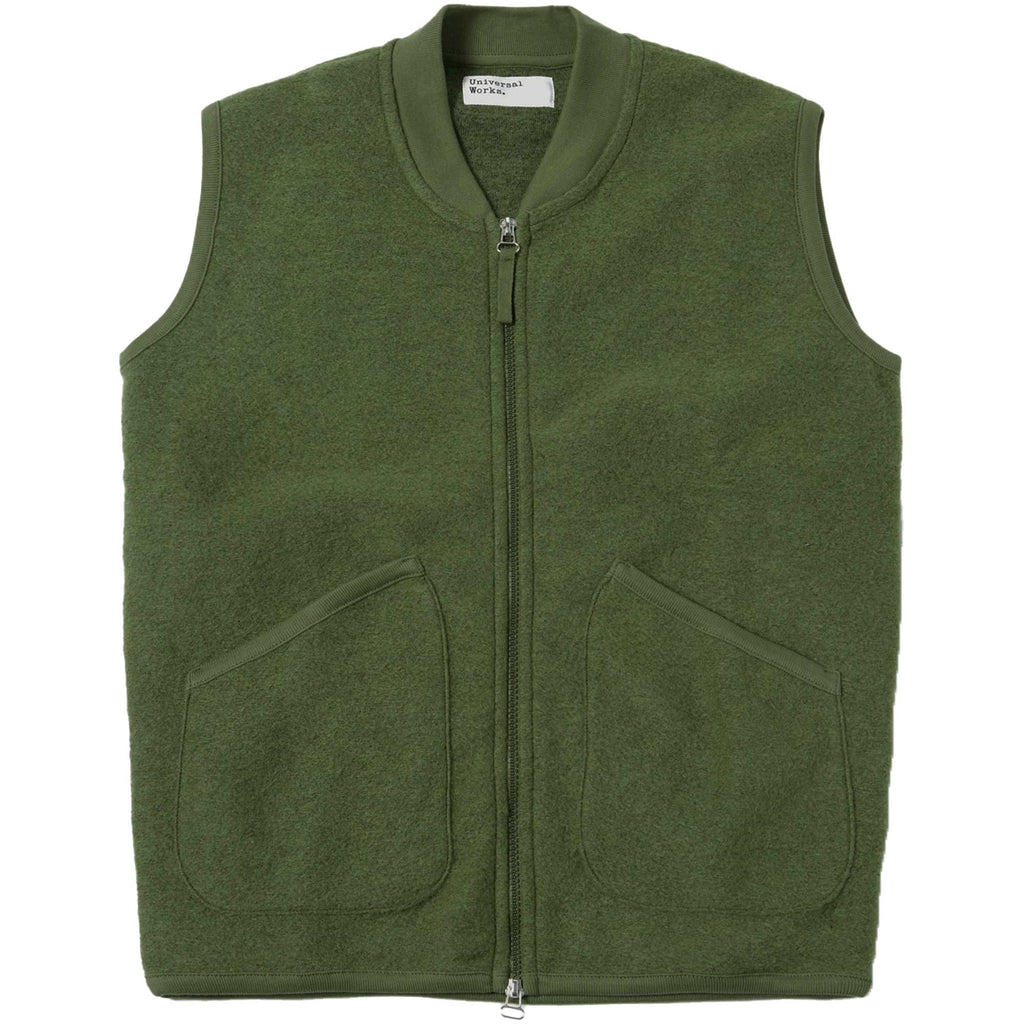 Universal Works Zip Waistcoat - Olive