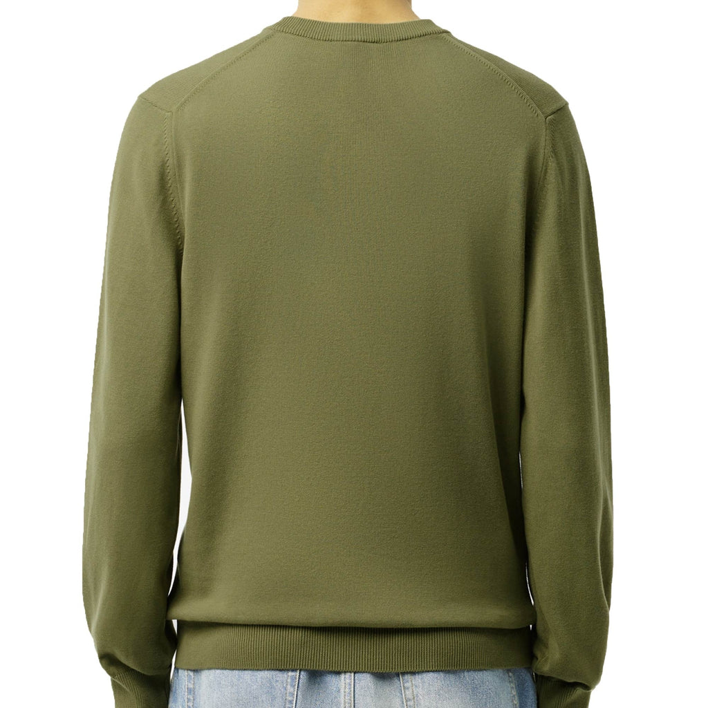 Lacoste Monochrome Crew Neck Sweater - Khaki