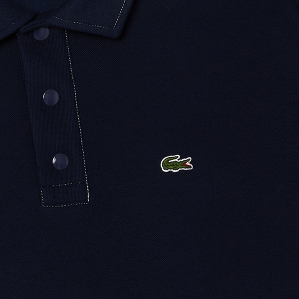 Lacoste Loose Fit Pique Sweatshirt - Navy