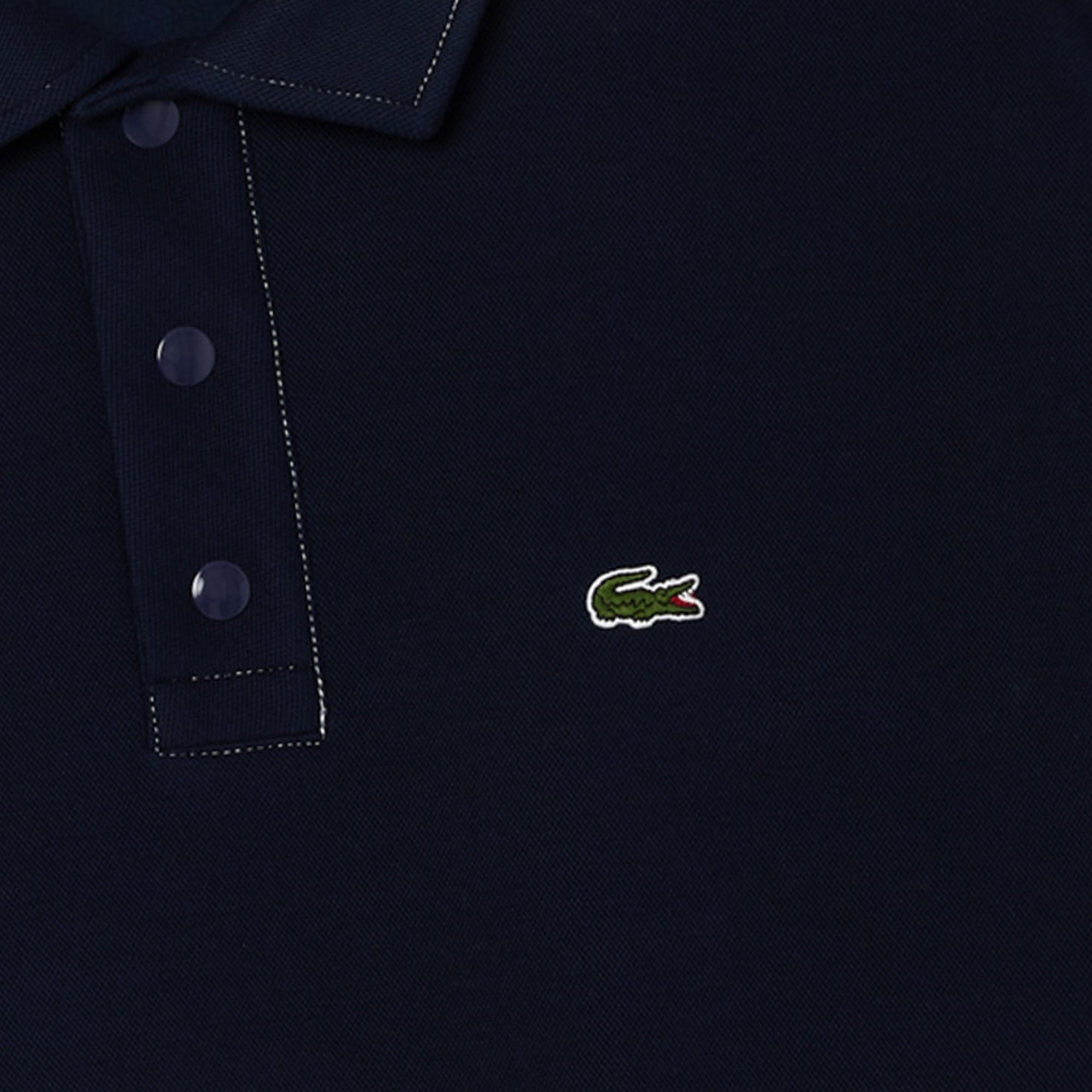 Lacoste Loose Fit Pique Sweatshirt - Navy