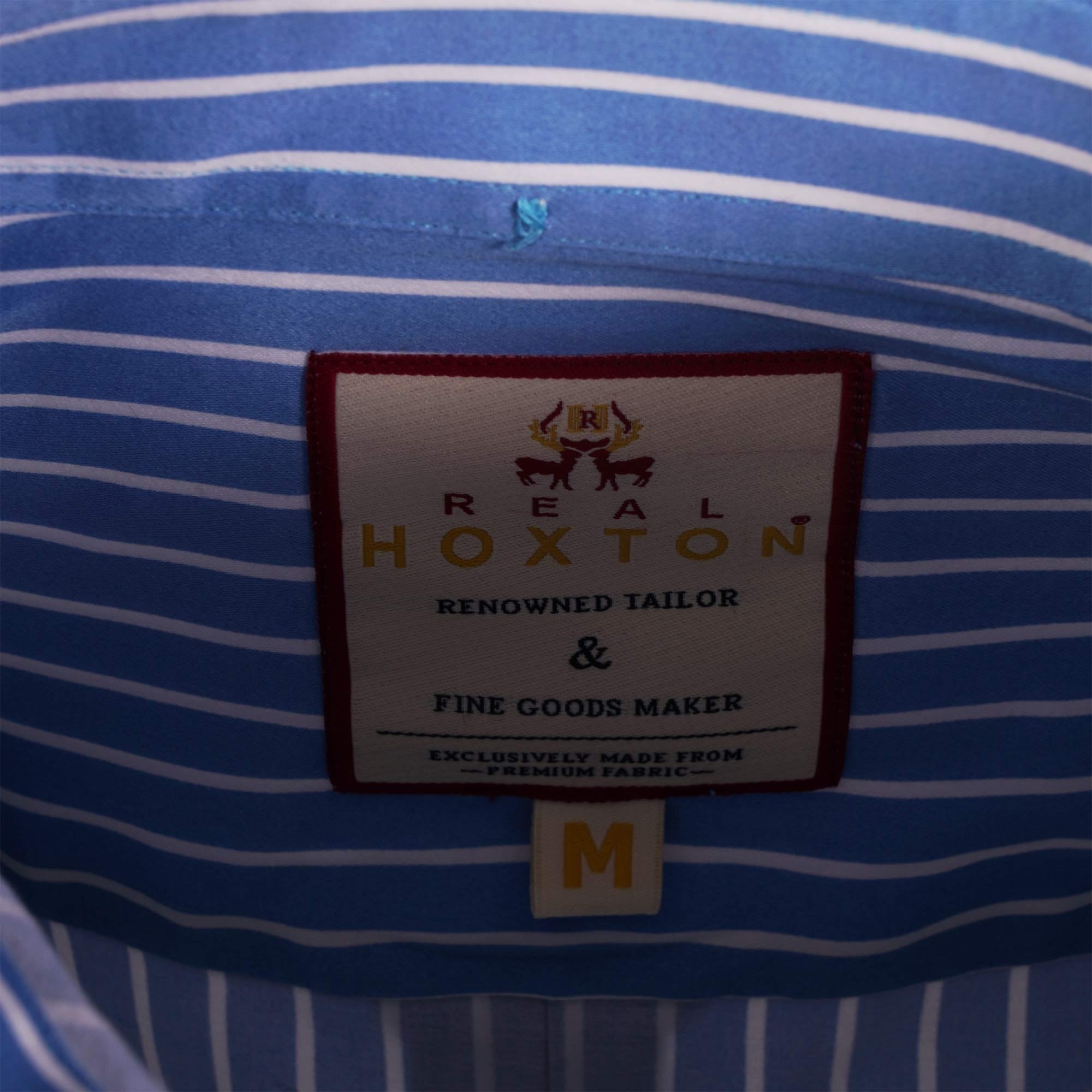 Real Hoxton Classic Striped Shirt - Blue and White