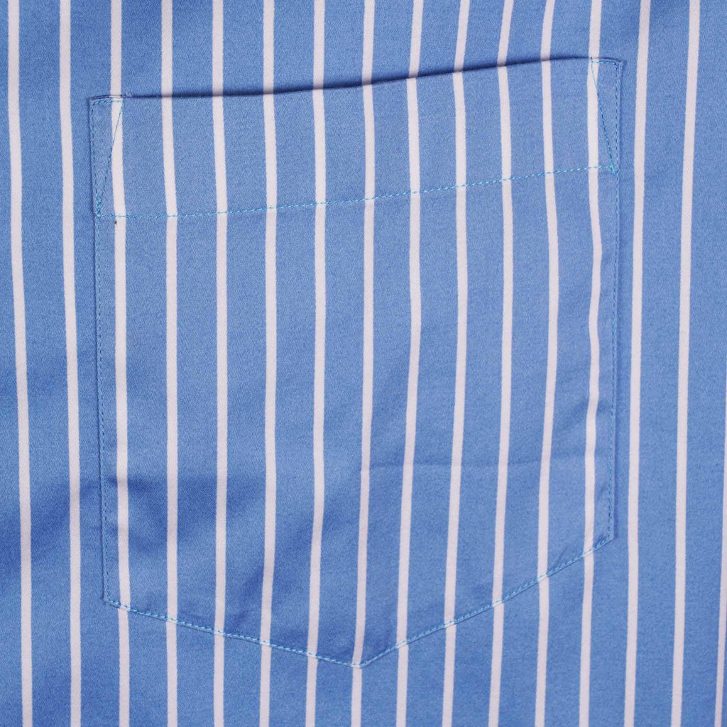 Real Hoxton Classic Striped Shirt - Blue and White