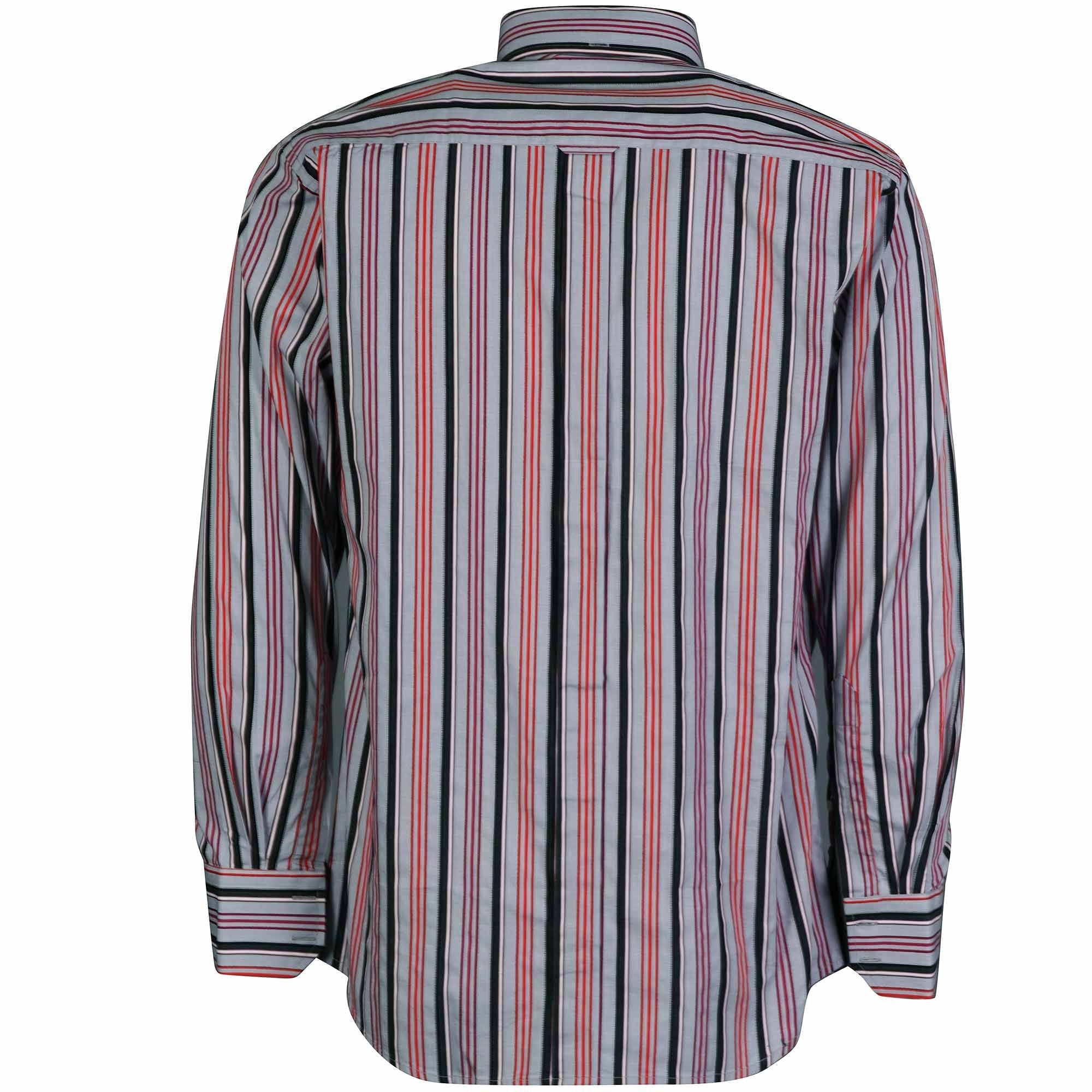 Real Hoxton Classic Striped Shirt - Grey and Orange