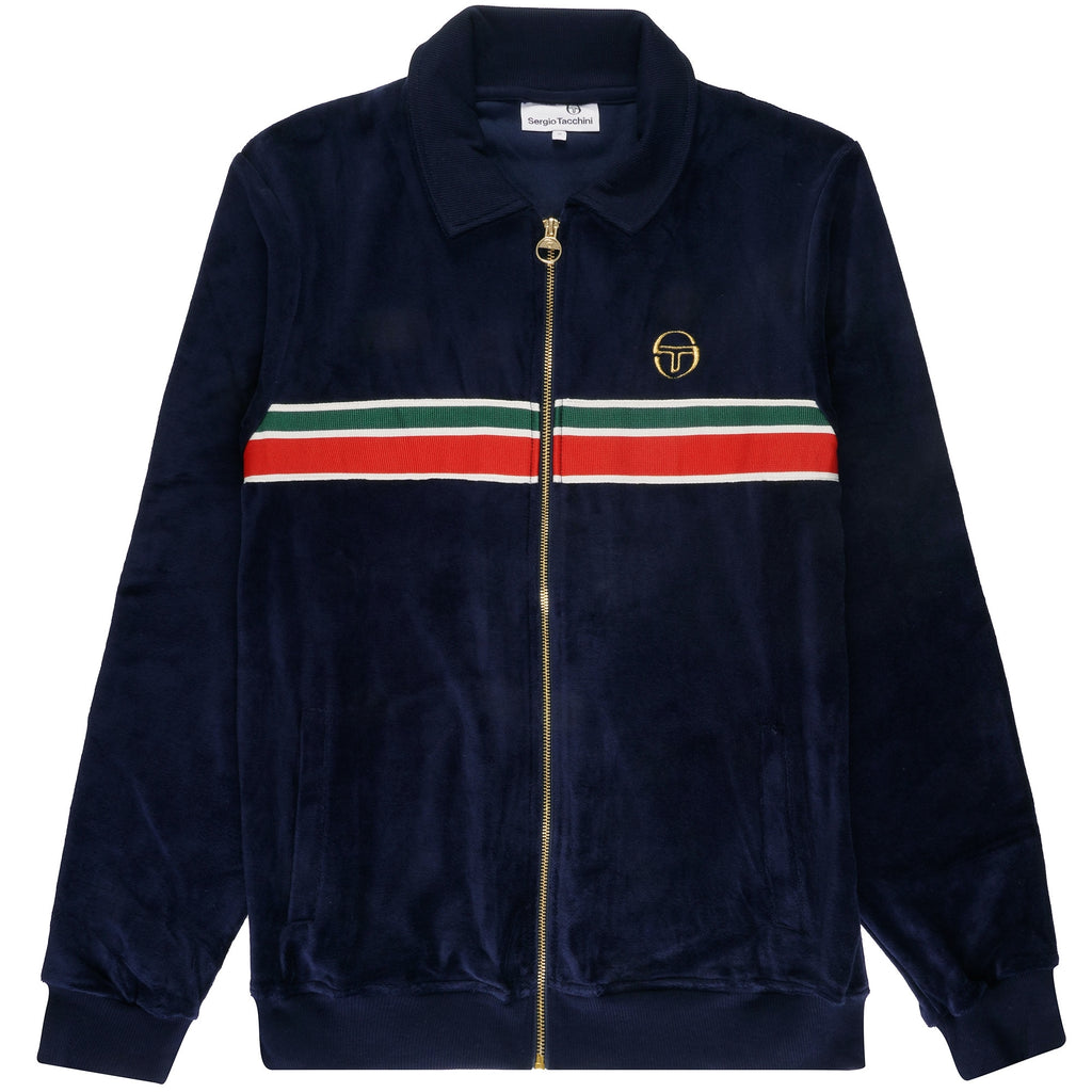Sergio Tacchini Spencer Velour Track Top - Maritime
