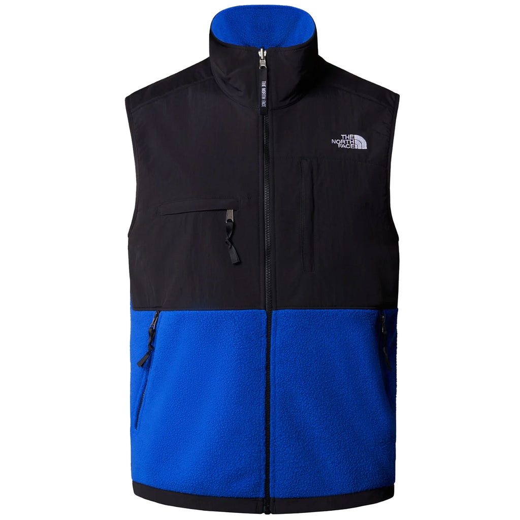 Retro Denali Fleece Vest - Blue and Black