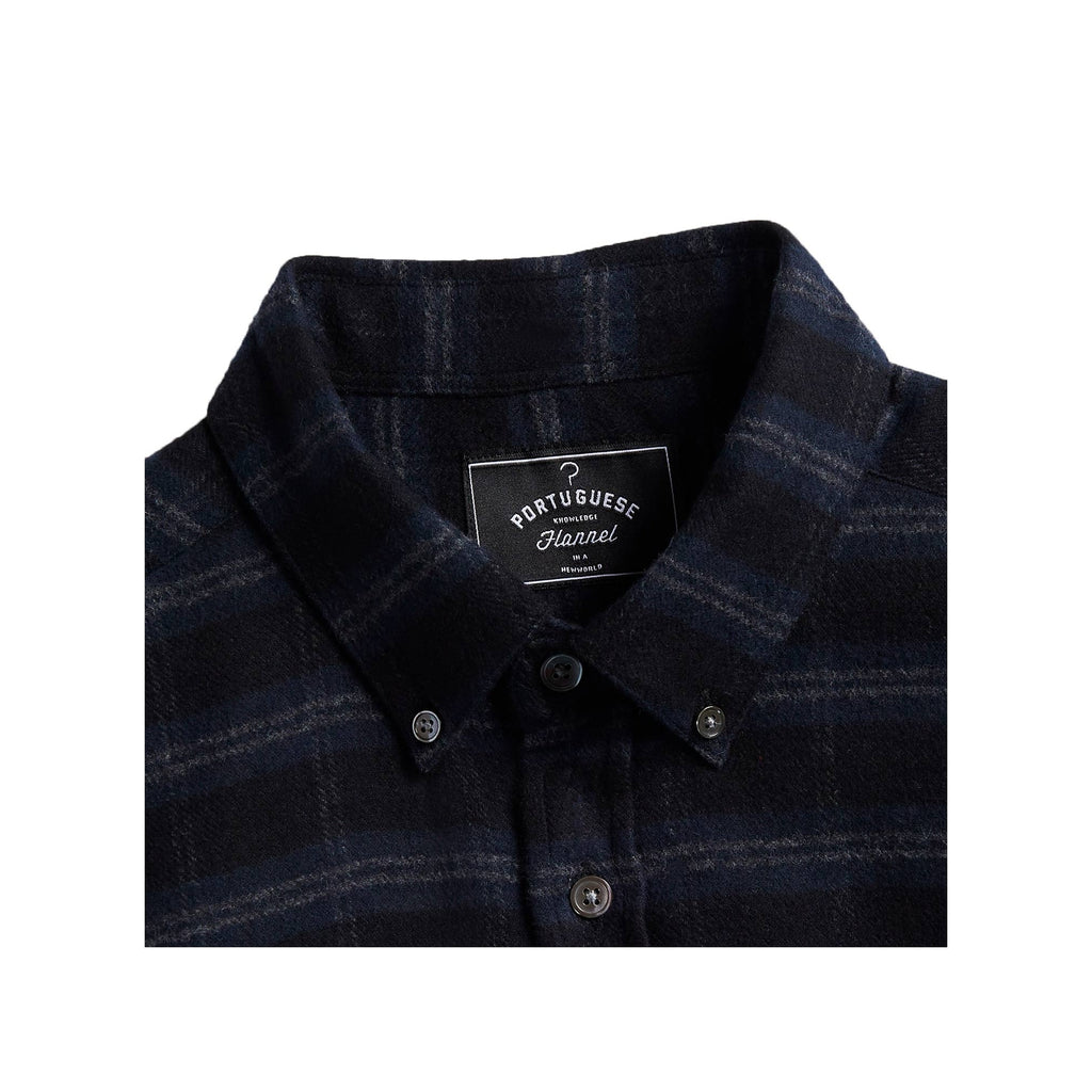 Portuguese Flannel Cachal Checked Shirt - Navy