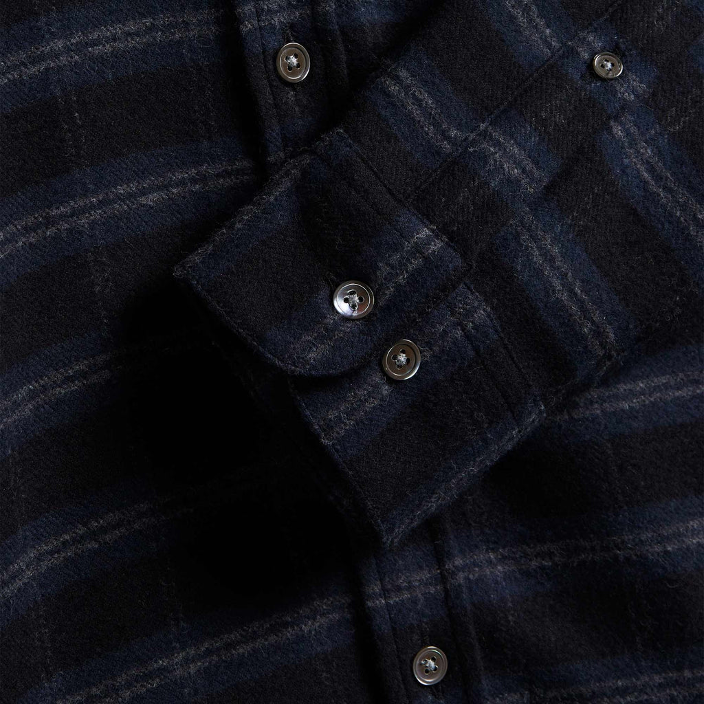 Portuguese Flannel Cachal Checked Shirt - Navy
