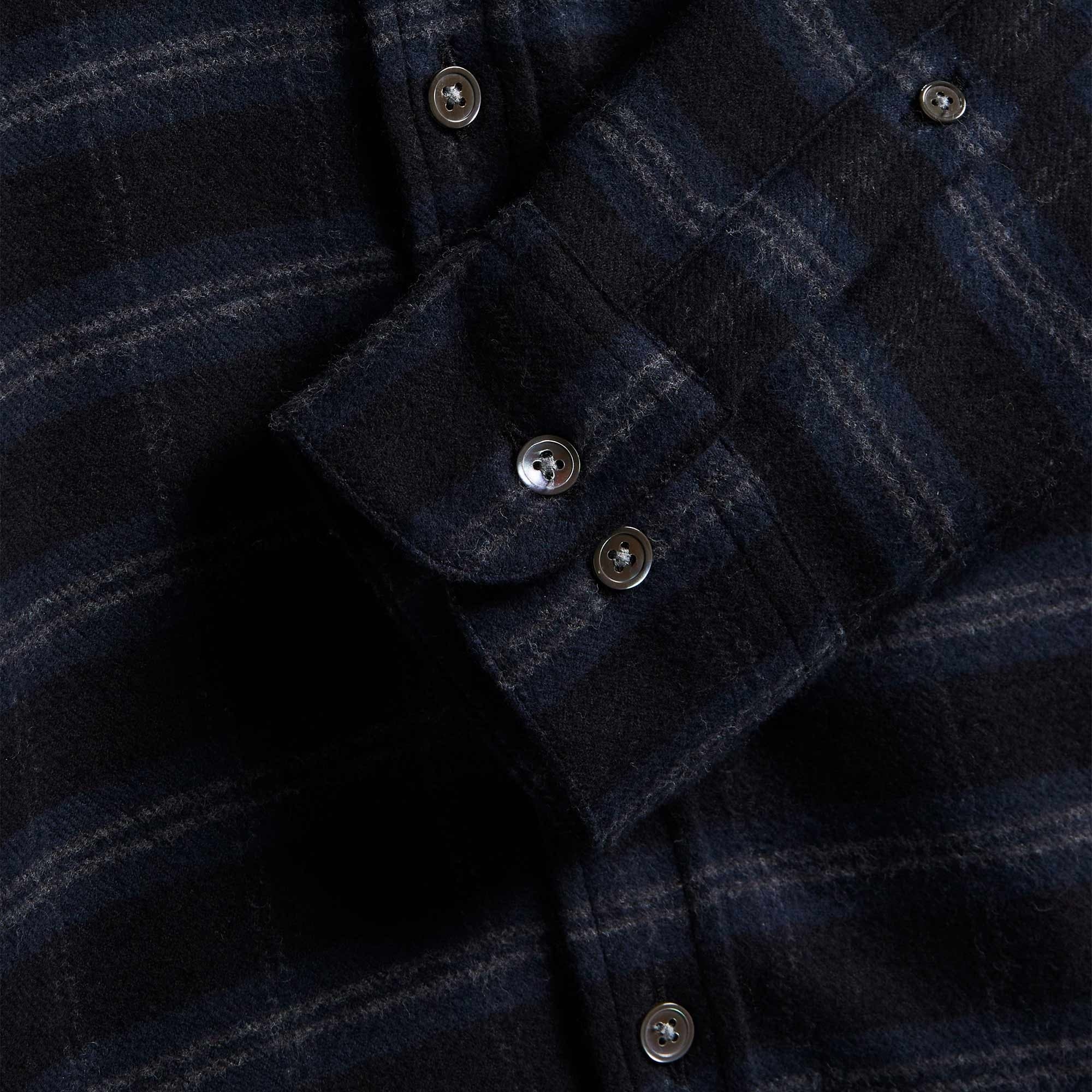 Portuguese Flannel Cachal Checked Shirt - Navy