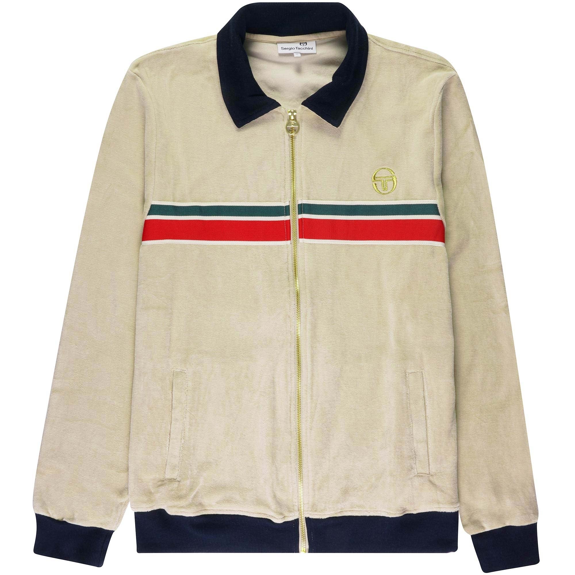 Sergio Tacchini Spencer Velour Track Top - Pelican