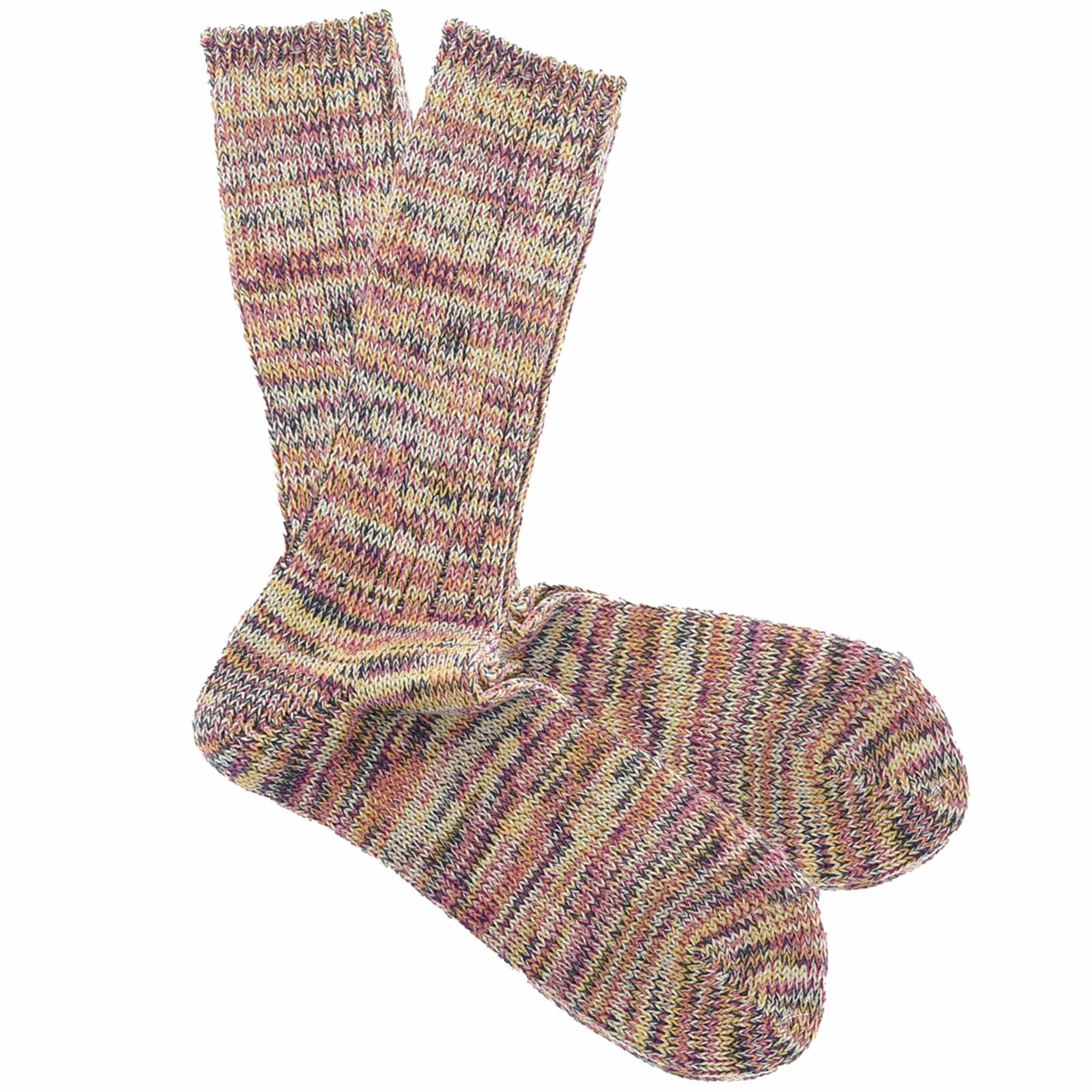 Anonymous Ism 5 Colour Mix Crew Socks - Pink