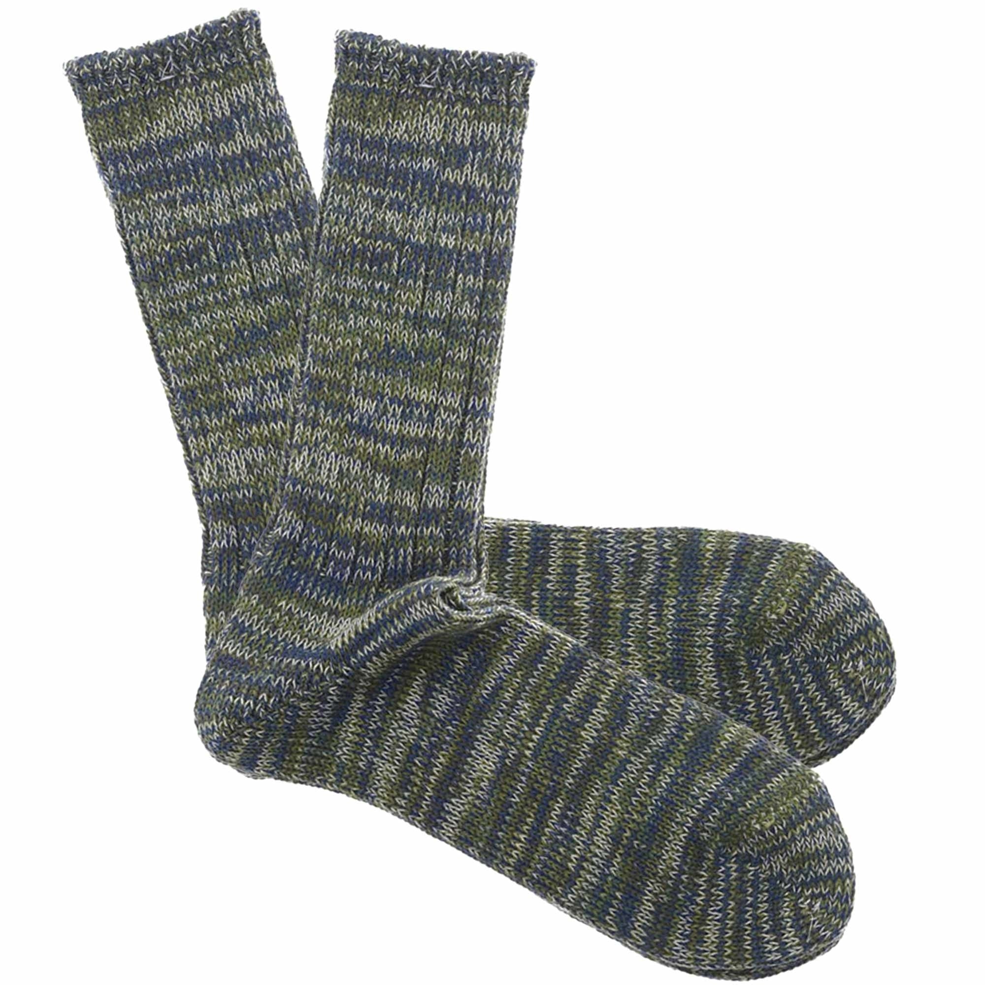 Anonymous Ism 5 Colour Mix Crew Socks - Moss