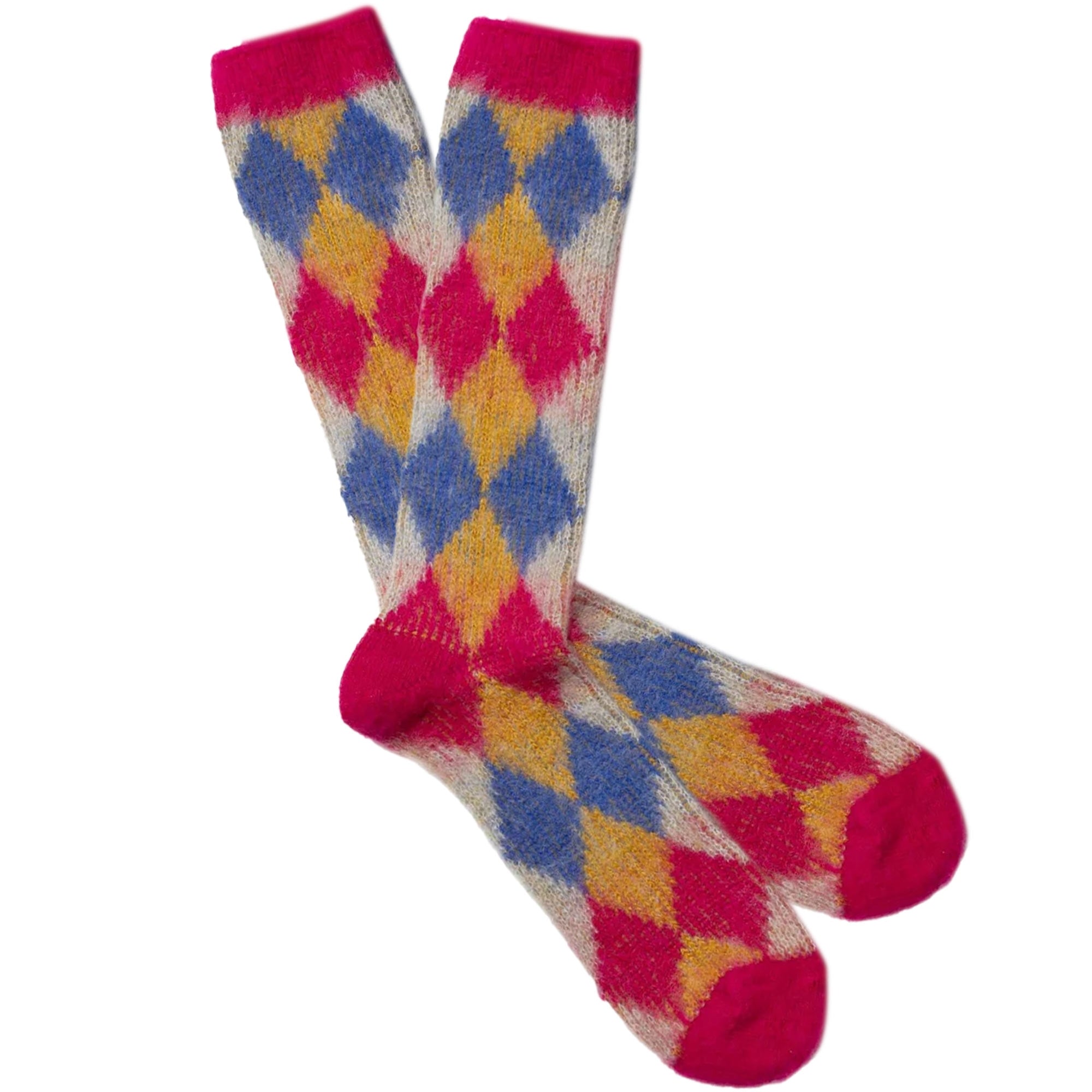 Anonymous Ism Napping Argyle Socks - Pink