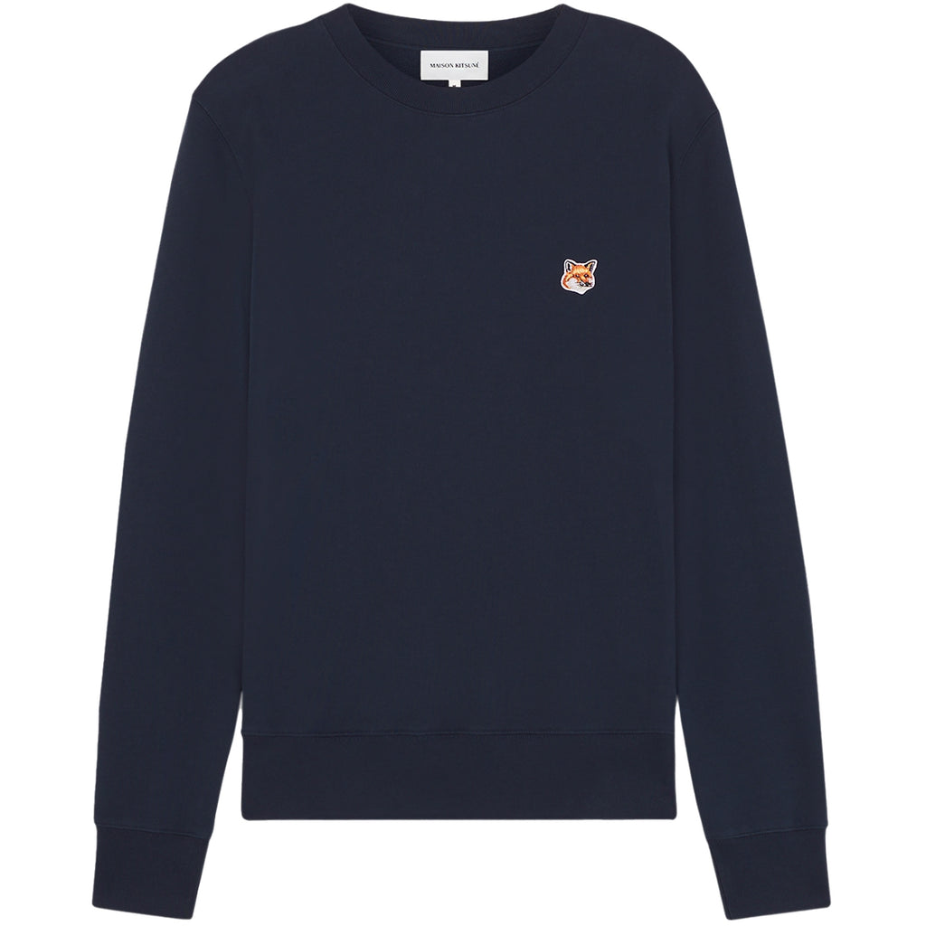 Maison Kitsune Fox Patch Logo Sweatshirt - Ink Blue