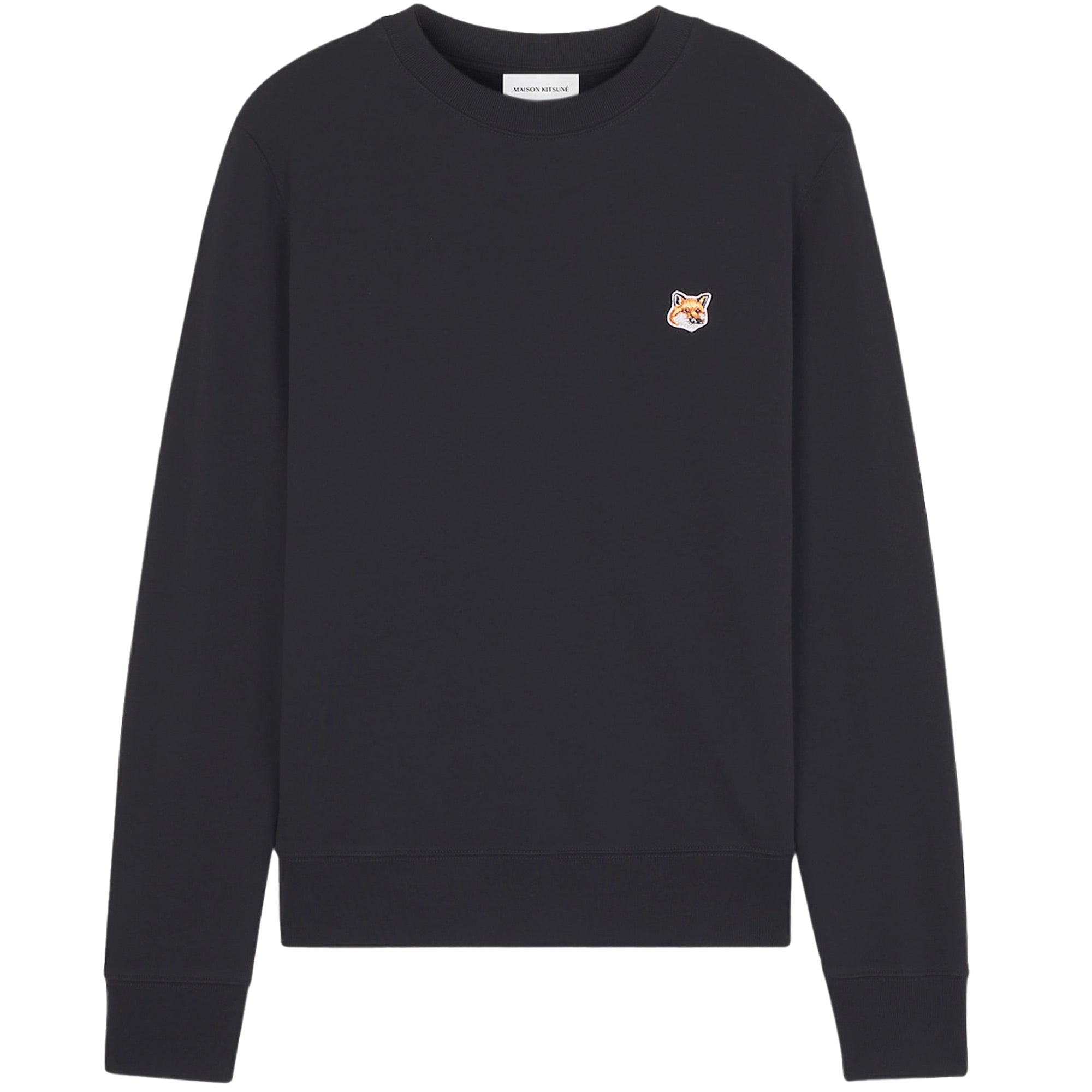 Maison Kitsune Fox Patch Logo Sweatshirt - Black