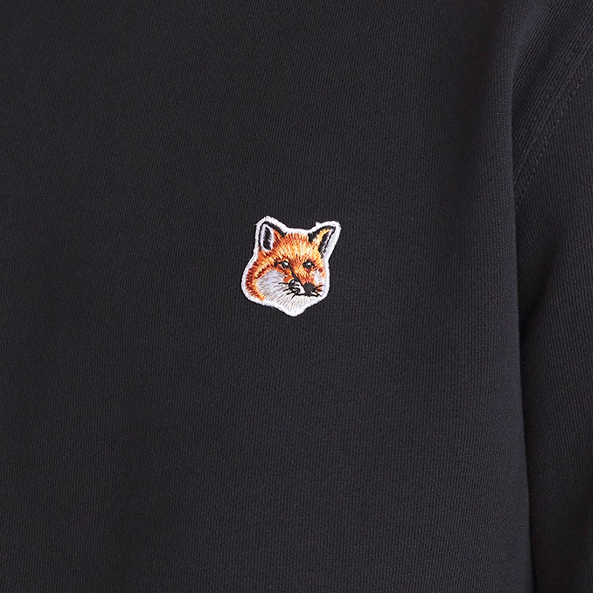 Maison Kitsune Fox Patch Logo Sweatshirt - Black