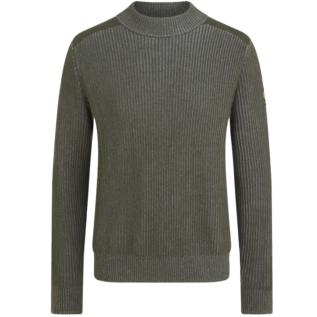 Belstaff Stanley Mock Neck Jumper - Tile Green