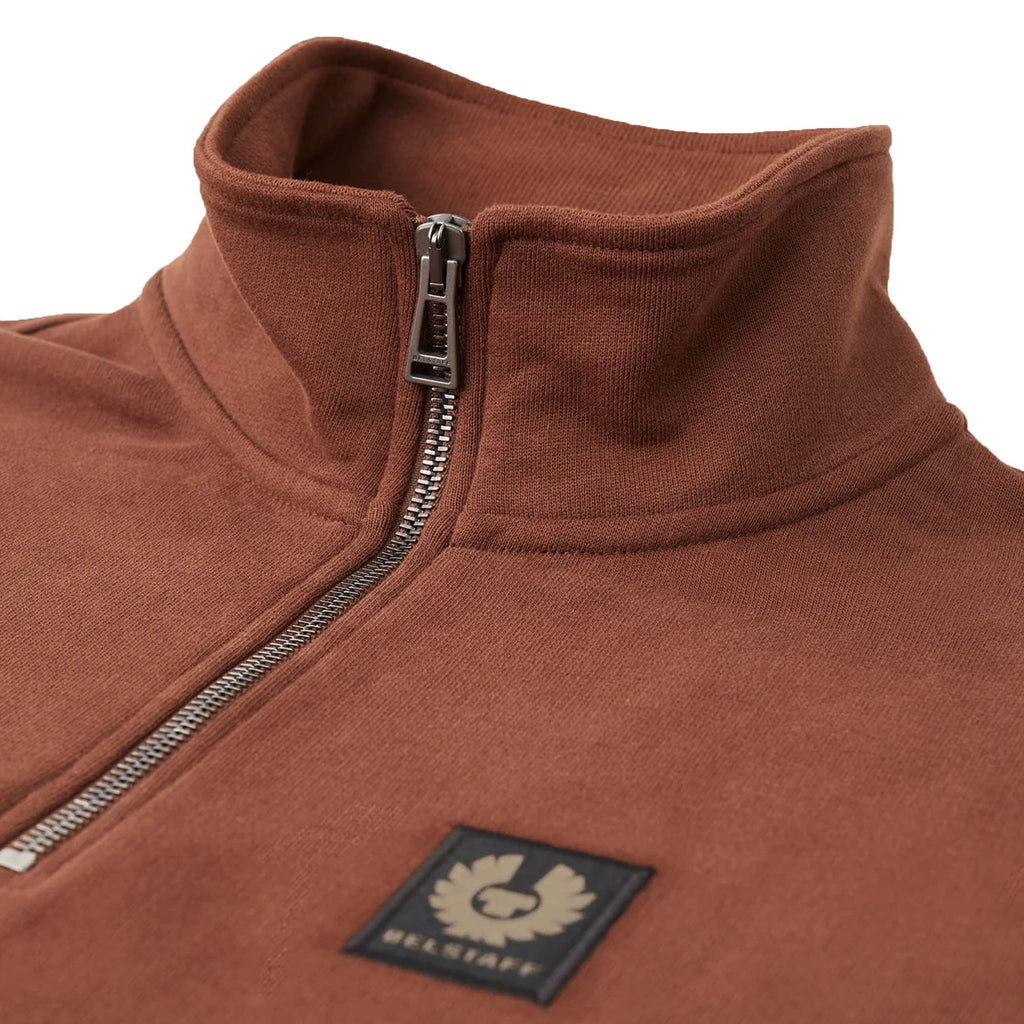 Belstaff Quarter Zip Sweatshirt - Deep Copper