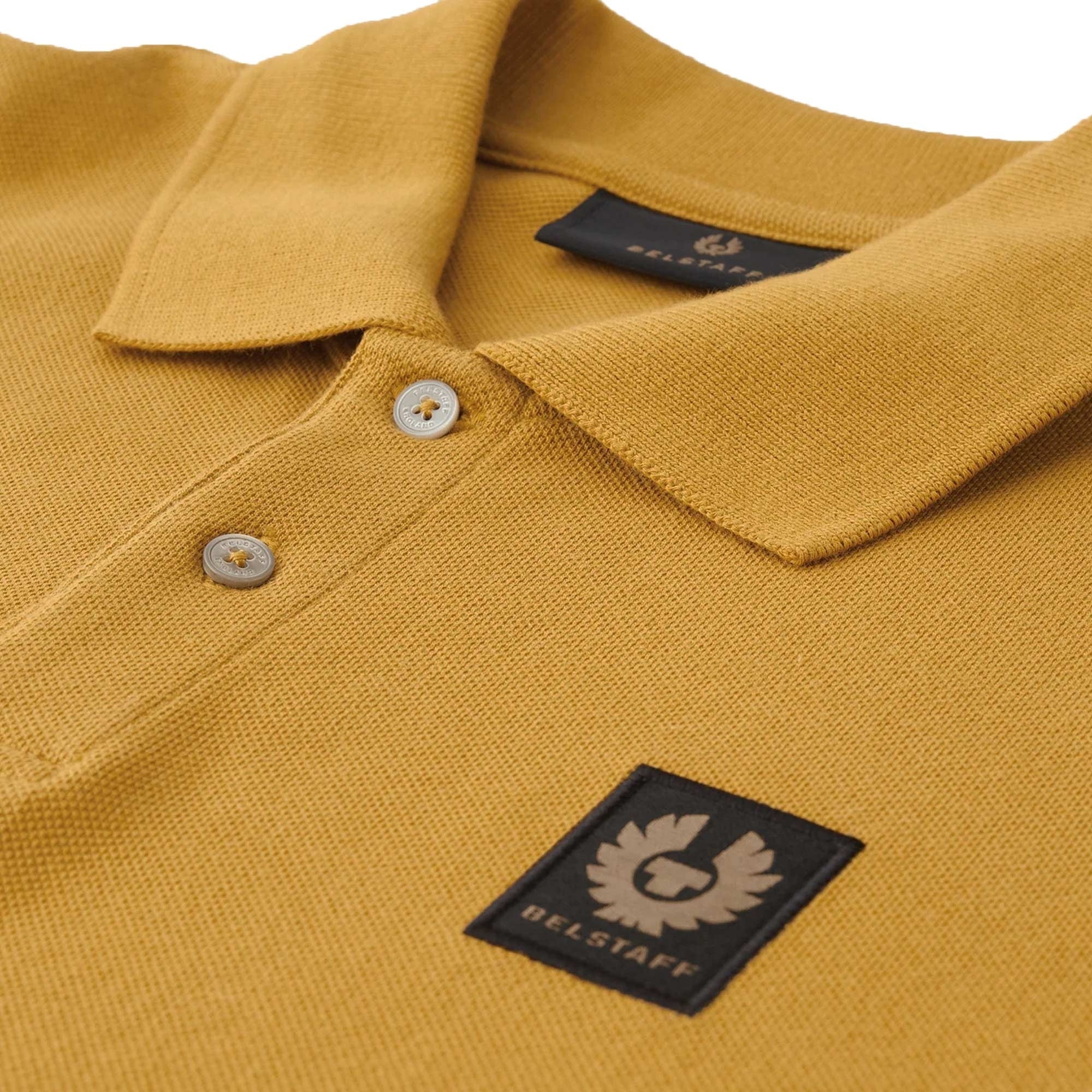 Belstaff Short Sleeve Logo Polo - Glaze Yellow