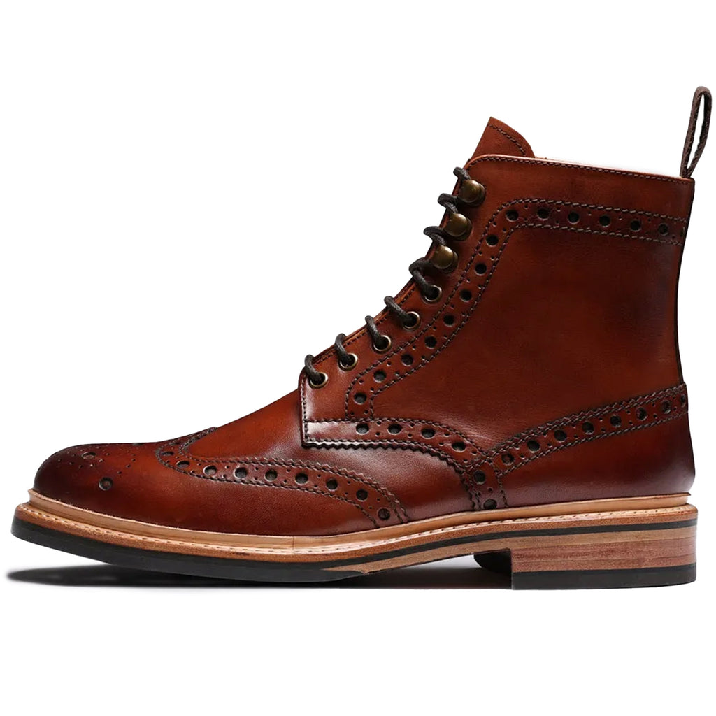 Grenson Fred Handpainted Boots - Tan