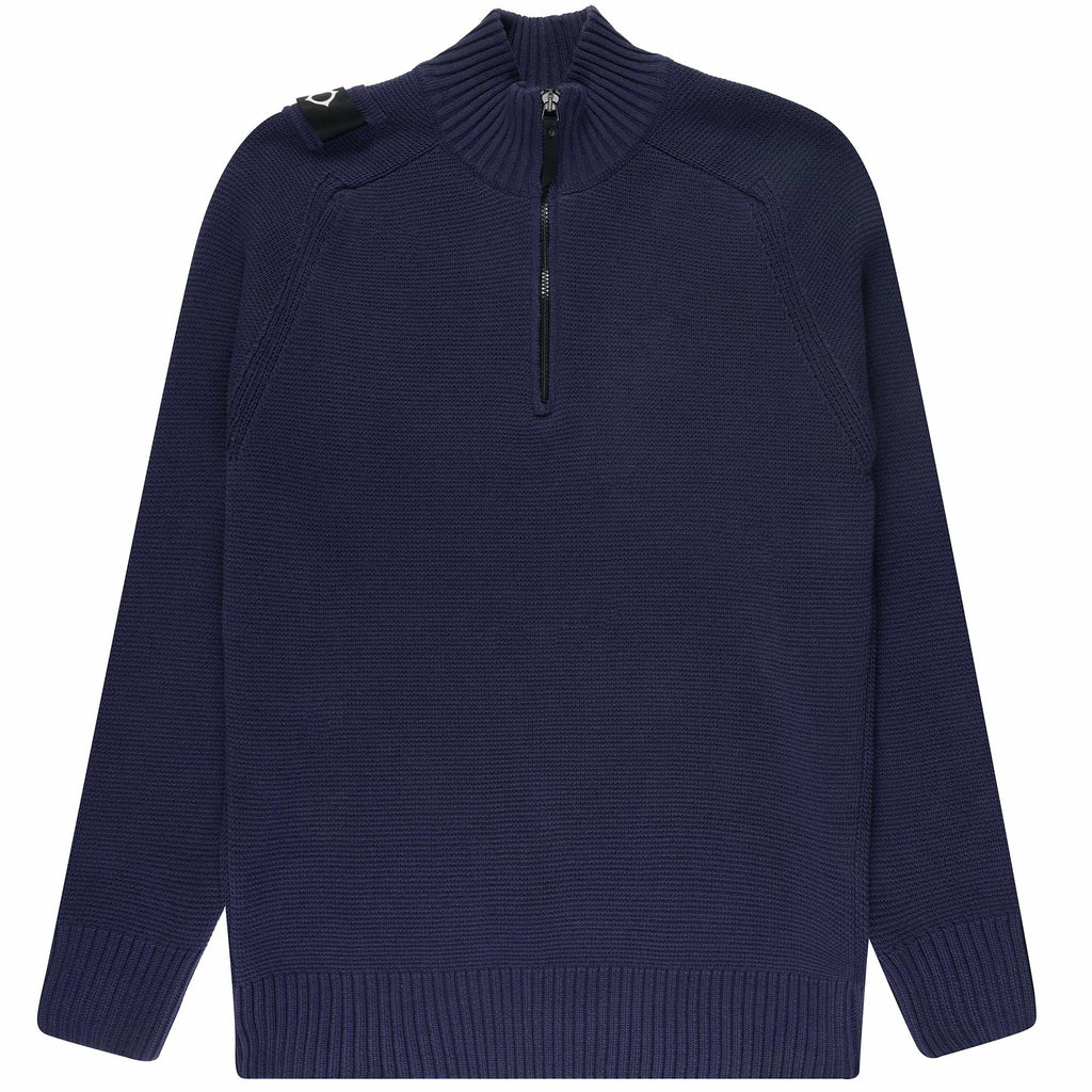 Ma Strum Milano Quarter Zip Knit - Ink Navy