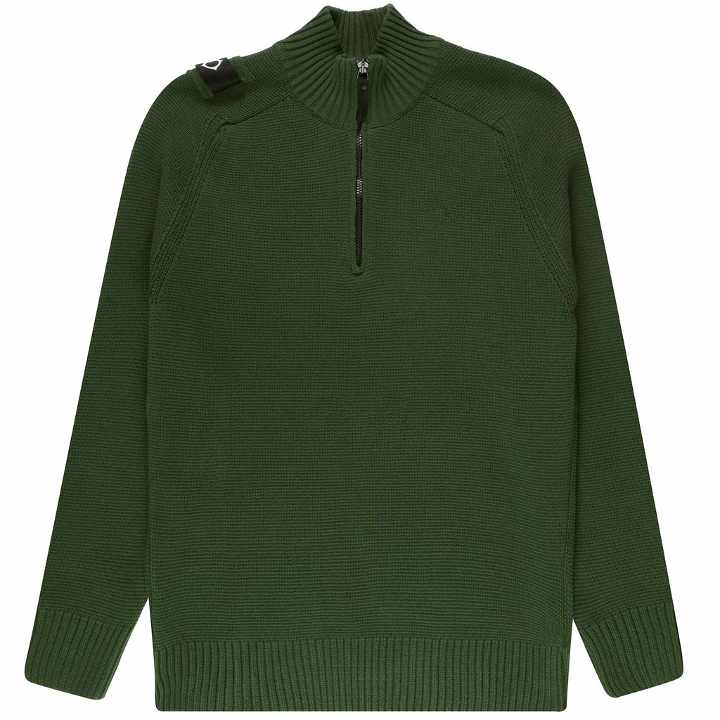 Ma Strum Milano Quarter Zip Knit - Oil Slick
