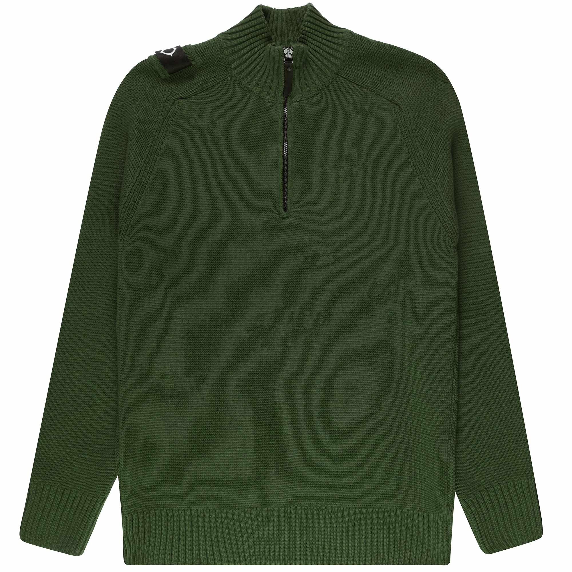 Ma Strum Milano Quarter Zip Knit - Oil Slick