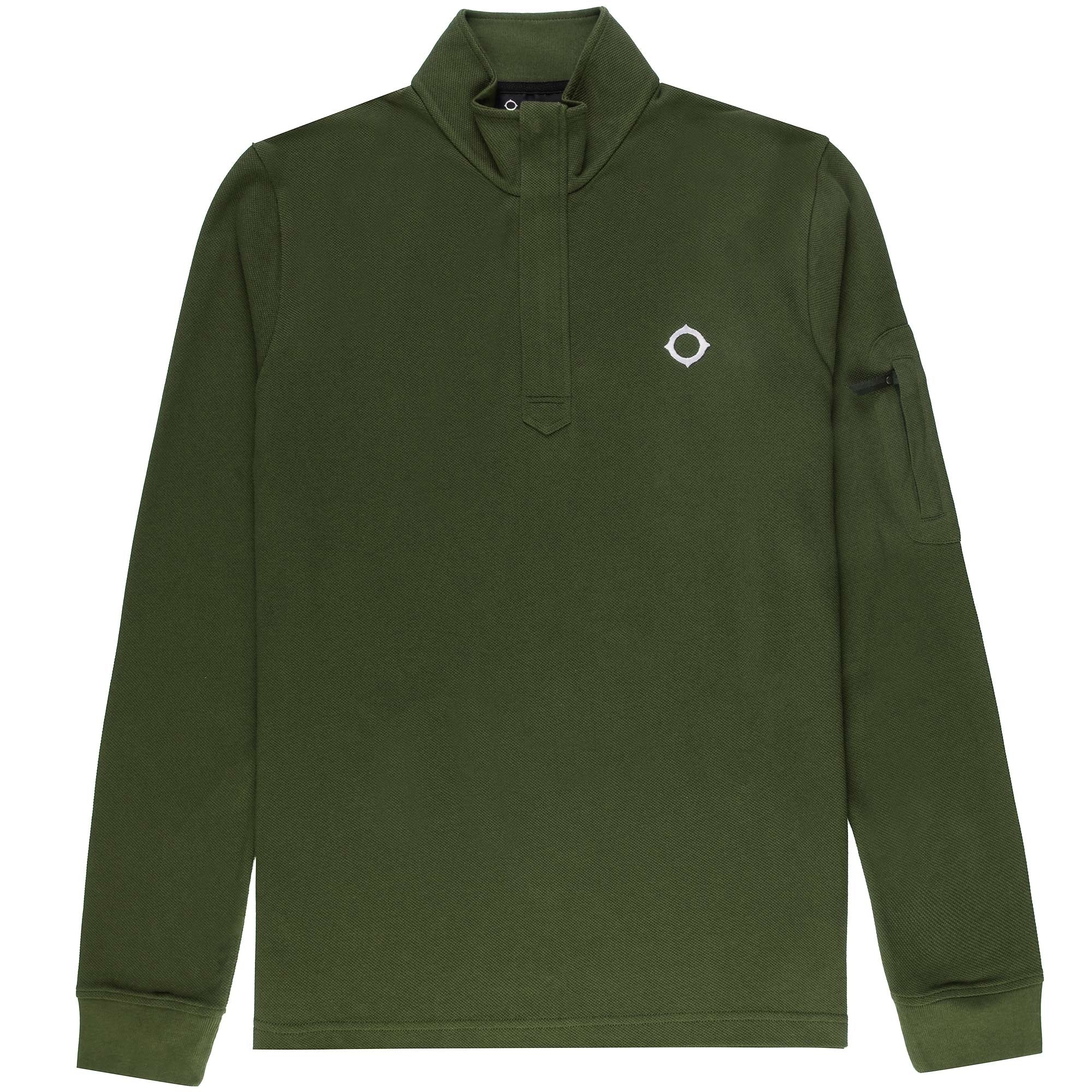 Ma Strum Long Sleeve Funnel Neck Polo Shirt - Oil Slick
