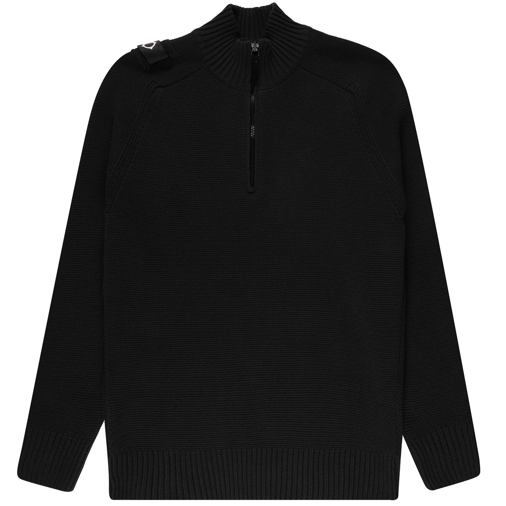 Ma Strum Milano Quarter Zip Knit - Black
