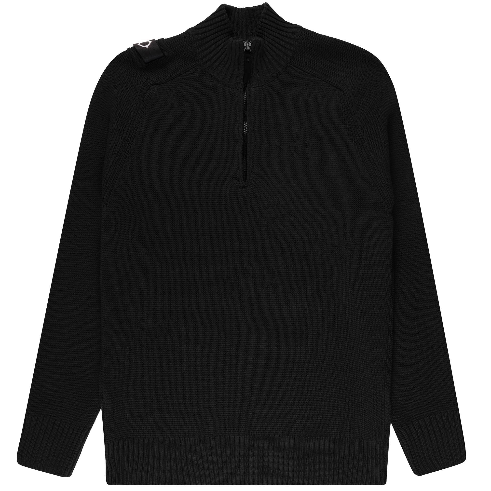 Ma Strum Milano Quarter Zip Knit - Black